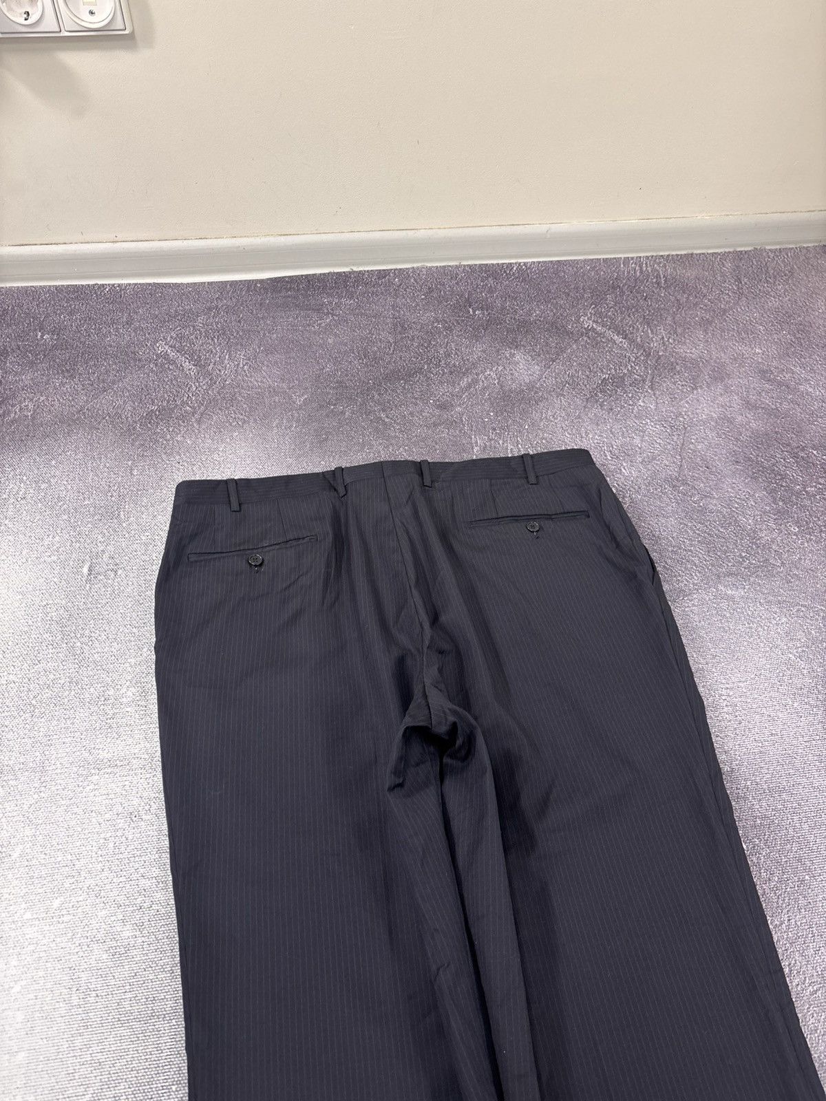 Canali Canali Men’s Navy Blue Pleated Wool Dress Pants Trousers Size US 38 / EU 54 - 14 Thumbnail