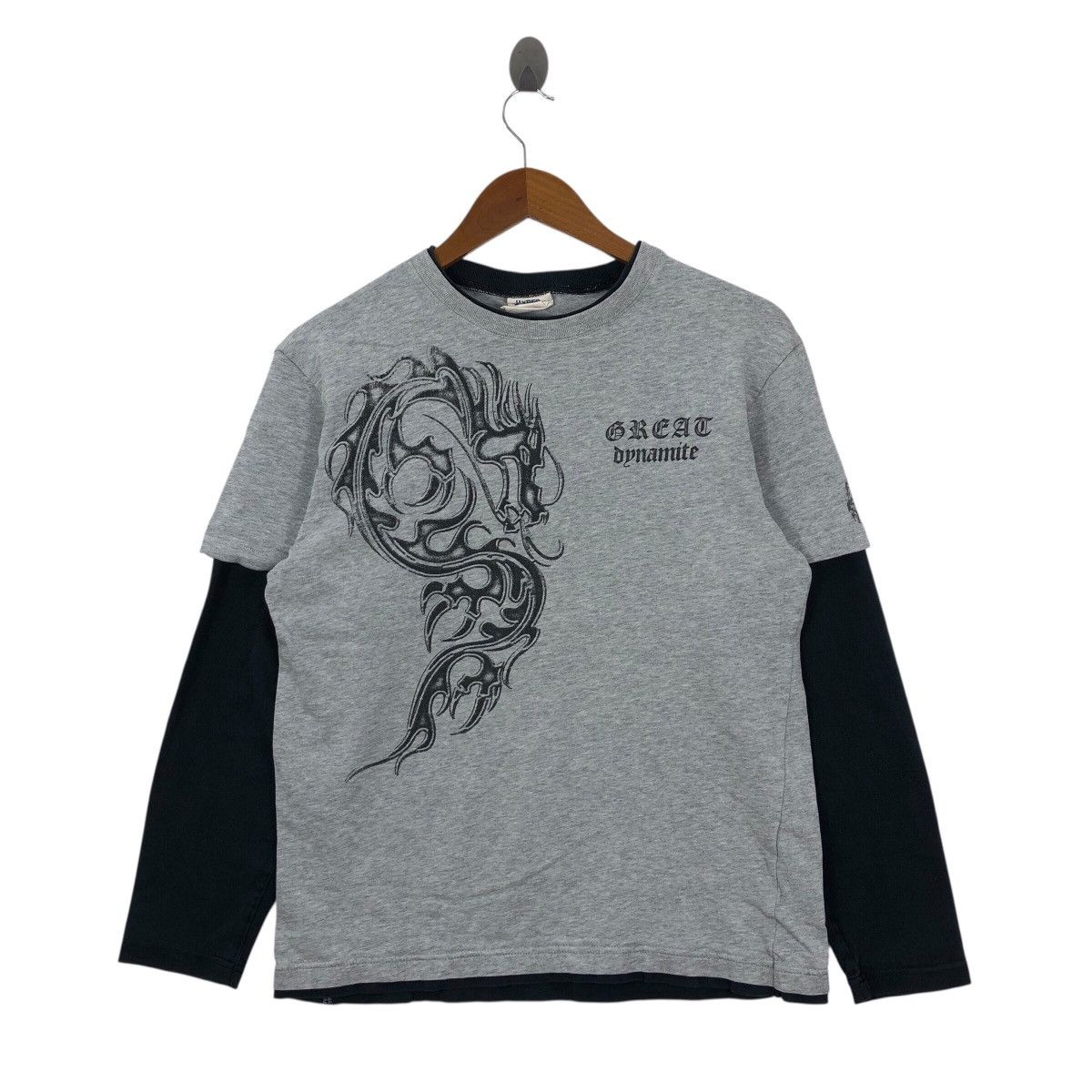 Vintage Y2K Hypersonic Longboards Long Sleeve Skateboard Dragon Size US L / EU 52-54 / 3 - 1 Thumbnail