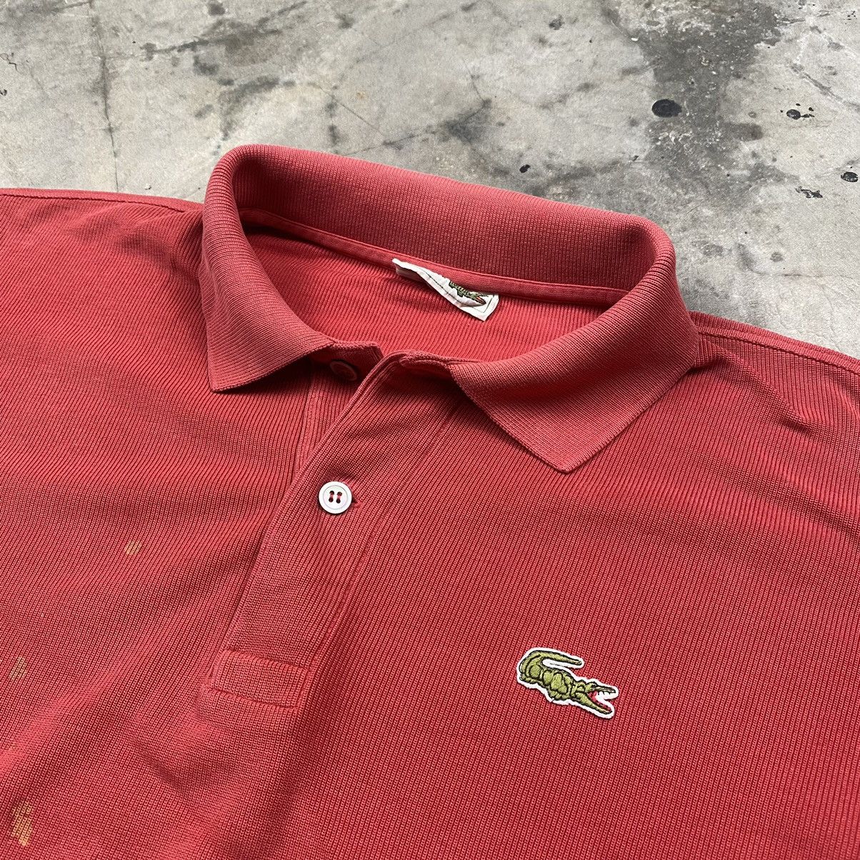 Lacoste × Vintage 90s Distressed Lacoste Boxy Knit Polos Sweatshirt Size M / US 6-8 / IT 42-44 - 2 Thumbnail