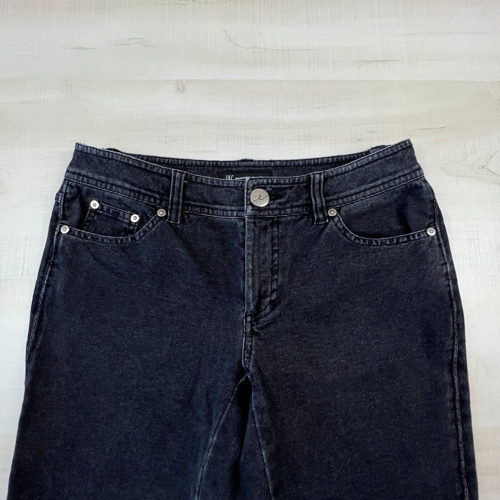 Vintage INC International Concepts Womens Black Skinny Jeans 2 28x27 Low Rise Stretch Size 26" / US 2 / IT 38 - 2 Thumbnail
