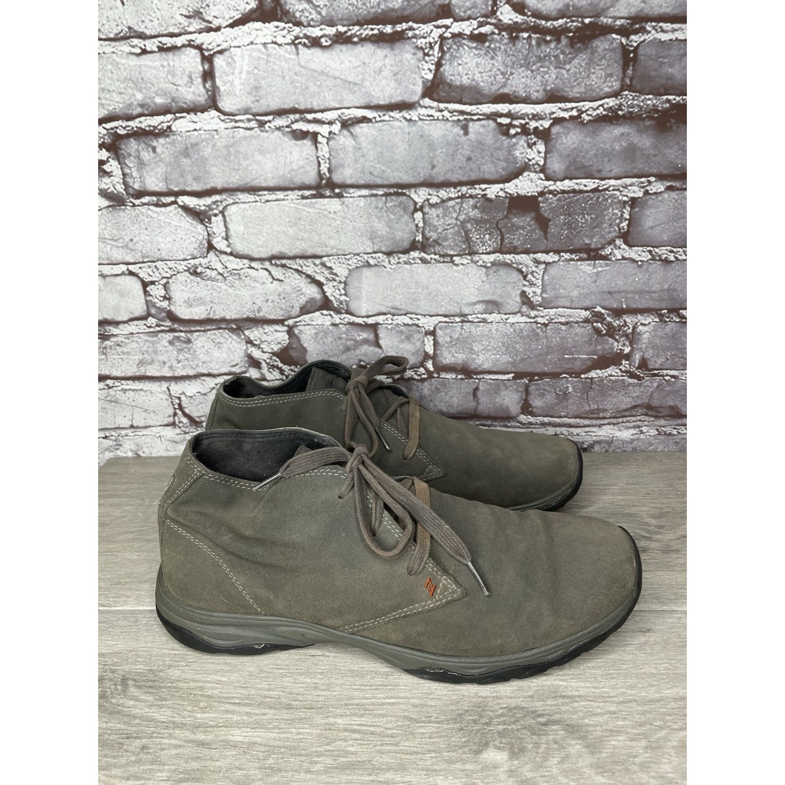 Eddie Bauer Eddie Bauer Green Brown Suede Leather Mid Lace Up Desert Boo Size US 11.5 / EU 44-45 - 20 Thumbnail
