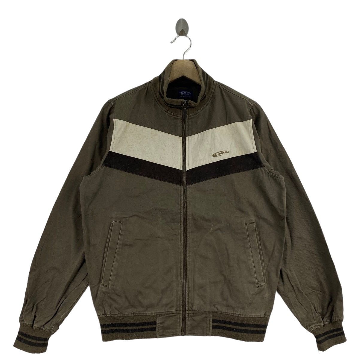 Vintage Vintage CRU DESIGN Surf Jeans Brown Bomber Jacket Size US M / EU 48-50 / 2 - 1 Thumbnail