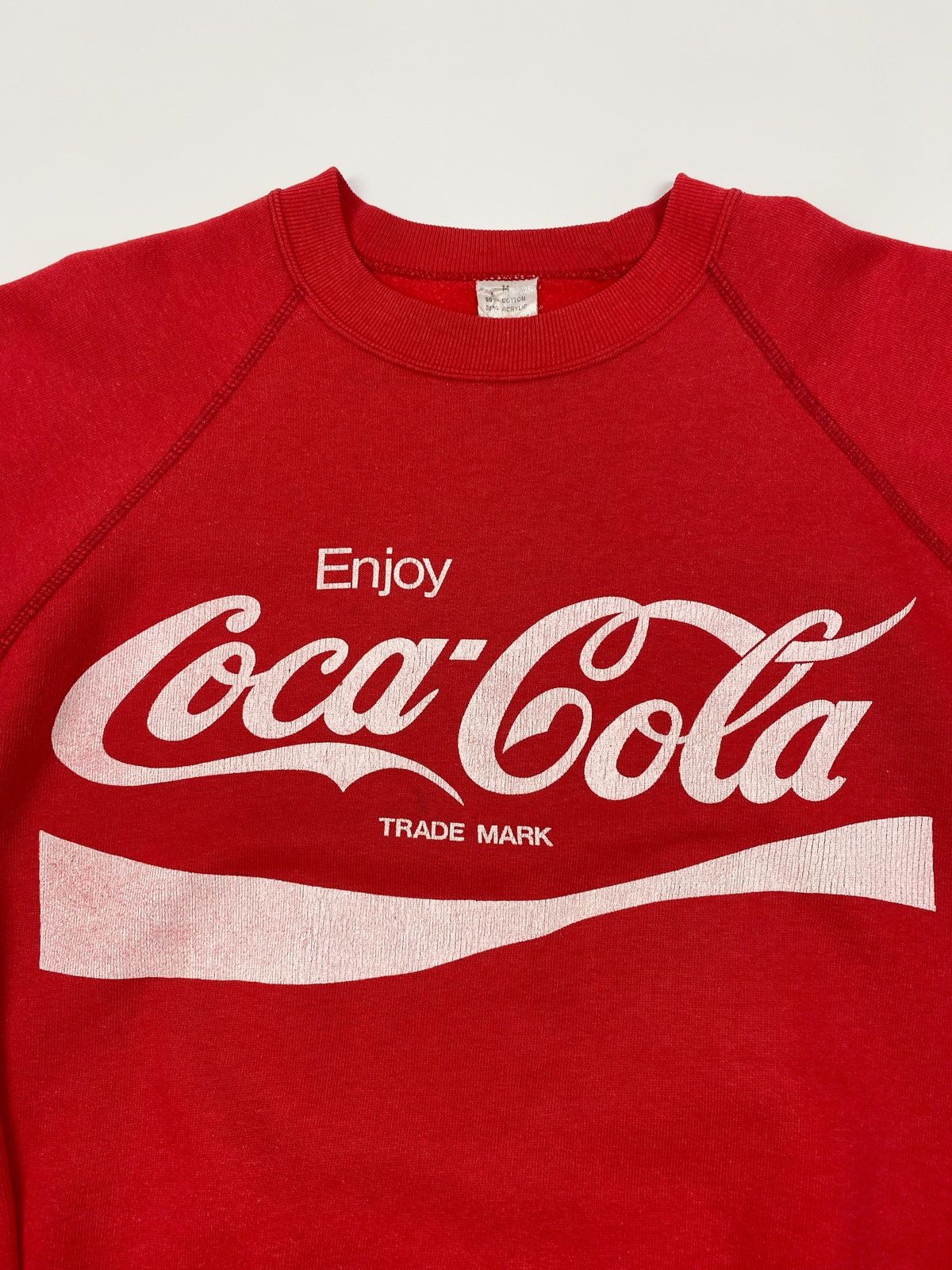 Vintage 70s 80s Coca-Cola Logo Raglan Promo Sweatshirt S/M | Grailed