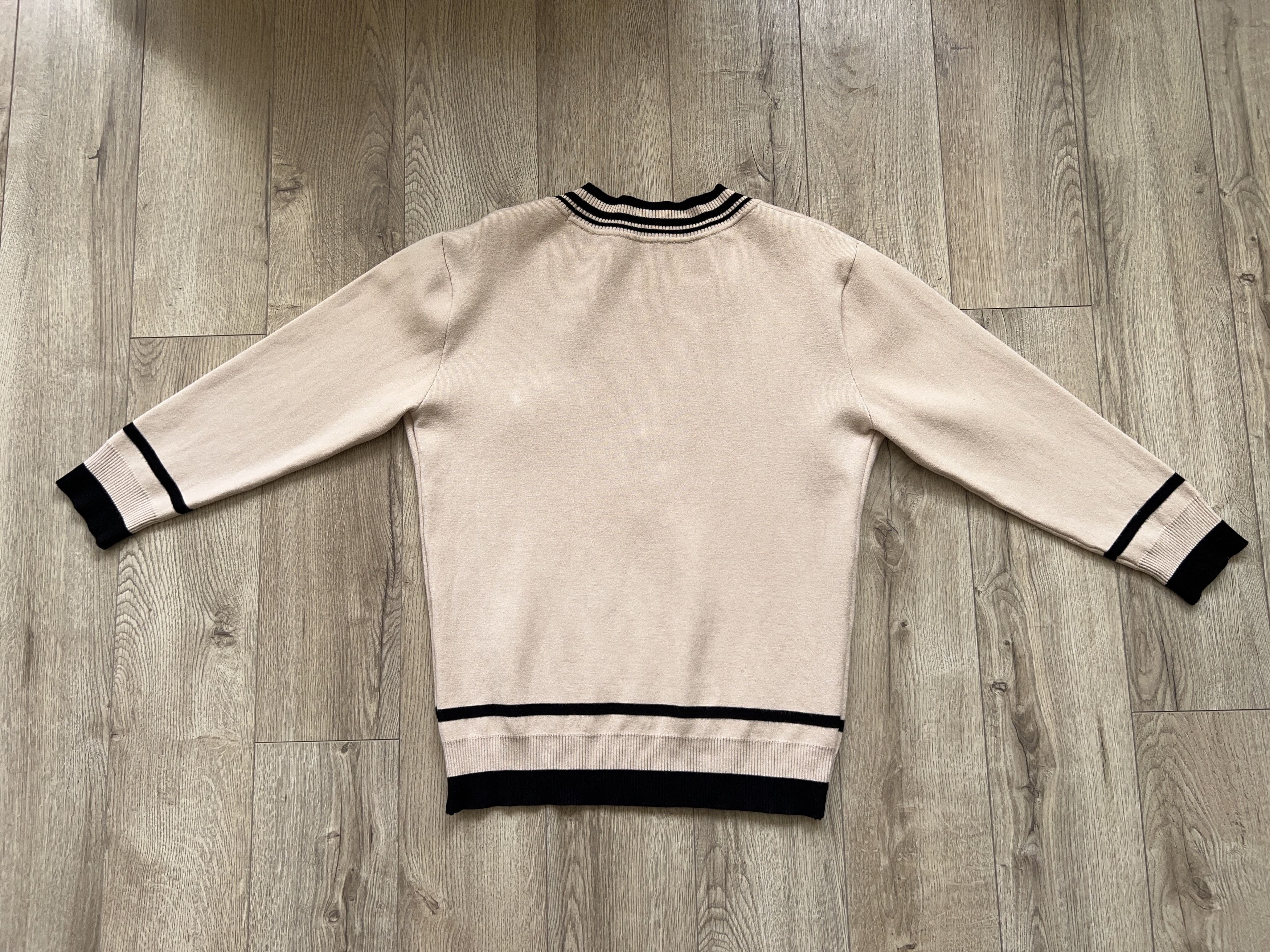 Designer × Sandro SANDRO Paris Palm Tree College Jumper V Neck Size 1 S Size S / US 4 / IT 40 - 8 Thumbnail