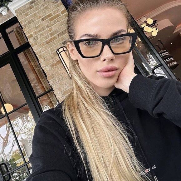 Saint Laurent Paris Saint Laurent SL 276 MICA 038 Sunglasses Black Cat Eye Frame Size ONE SIZE - 1 Thumbnail