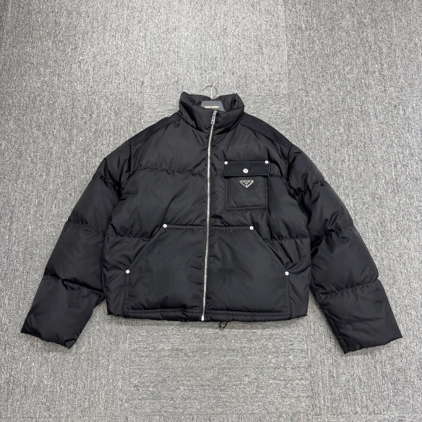 Prada Black Puffer Jacket with Front Zipper and Pockets Size US M / EU 48-50 / 2 - 1 Thumbnail