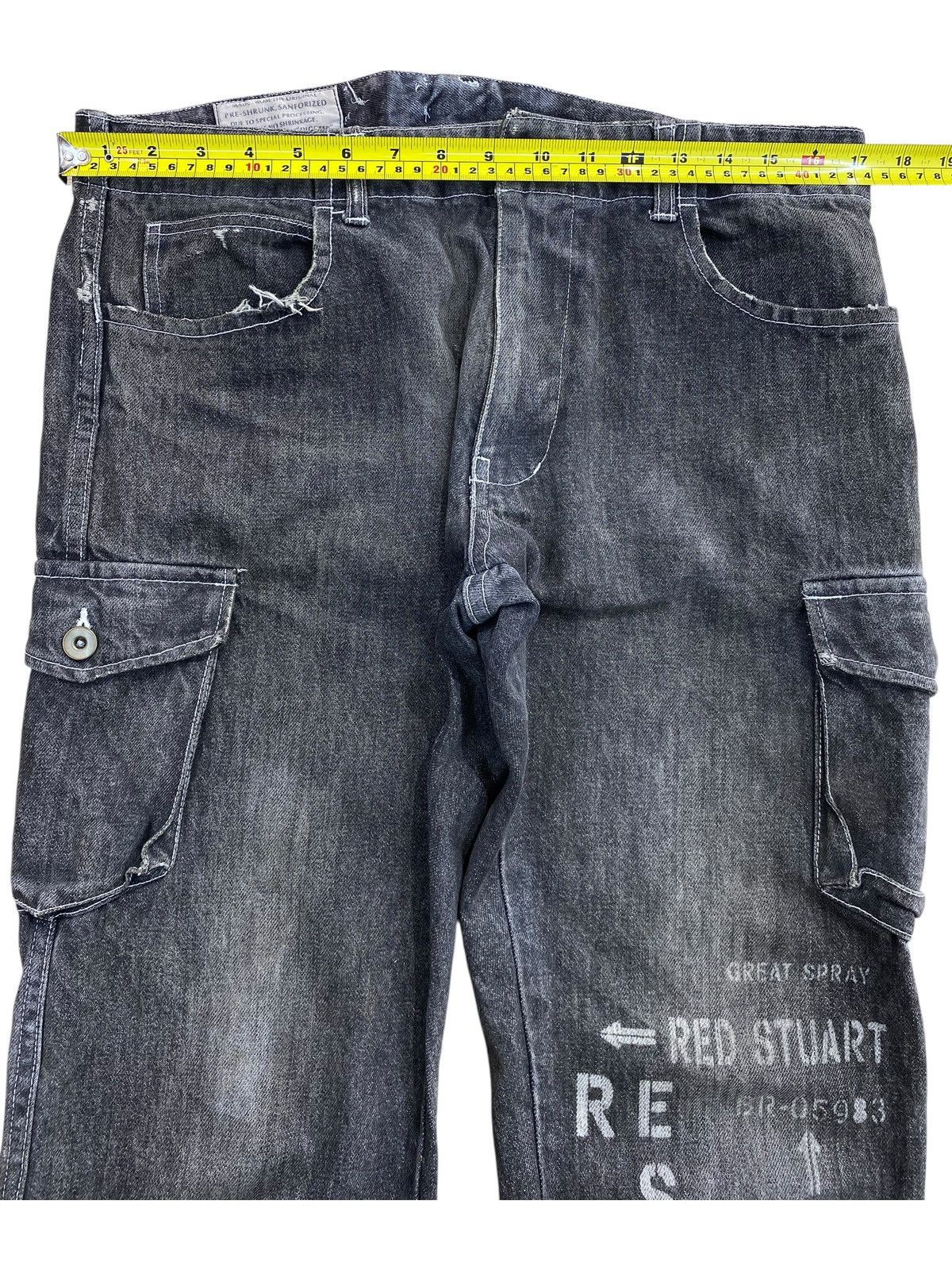 Japanese Brand Japanese Brand Cargo Style Painted Jeans Size US 35 - 8 Thumbnail