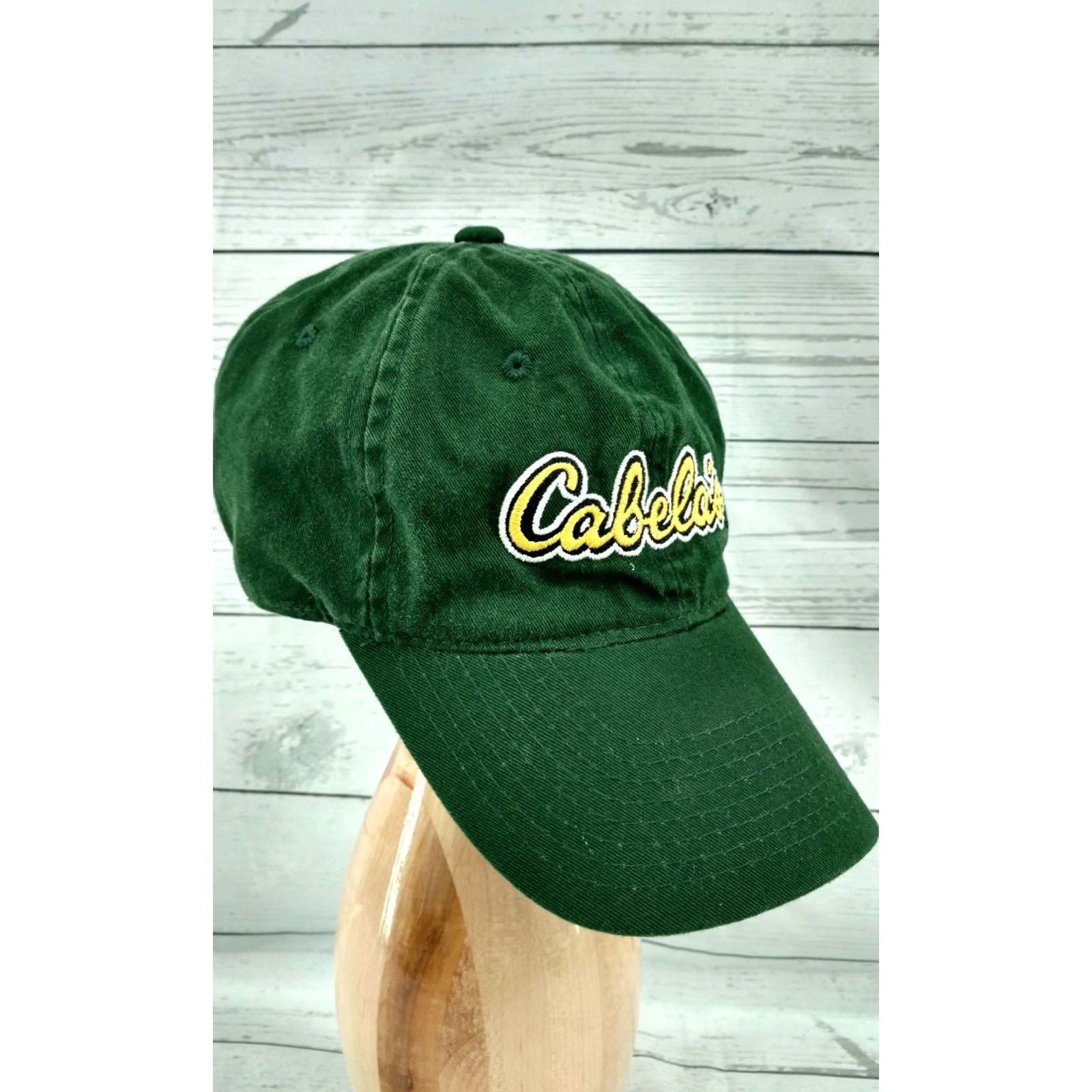 Vintage CABELA'S Hunter Green Cap Men"s Buckle Adjustable Strap Baseball Cap Mens Green Buckle Adjustable Cap Size ONE SIZE - 3 Thumbnail