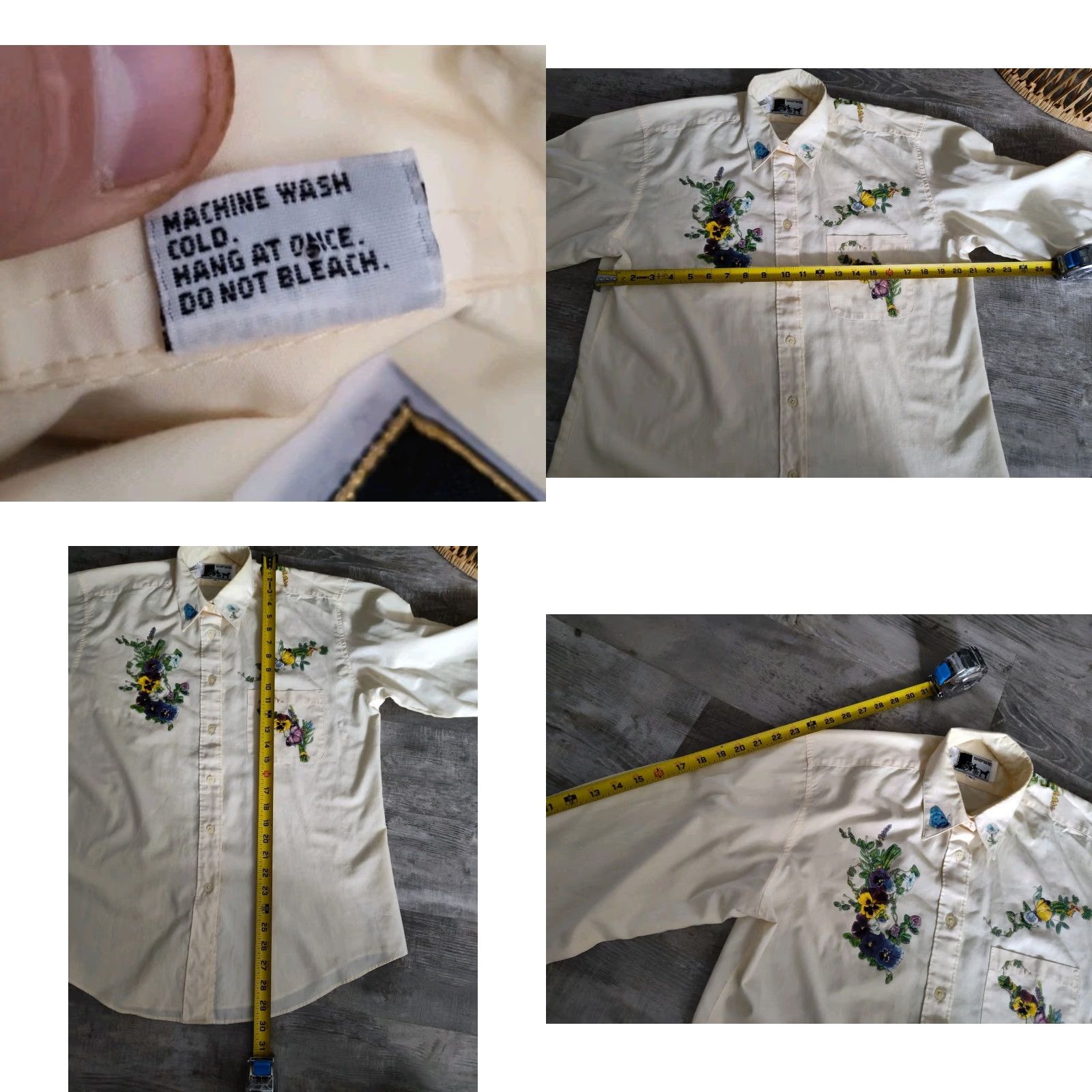 Etro Shipshe Women's Button Up L/S Shirt Rockabilly Diner Floral Size M Retro Vintage Classic Coat Yellow Size M / US 6-8 / IT 42-44 - 8 Thumbnail