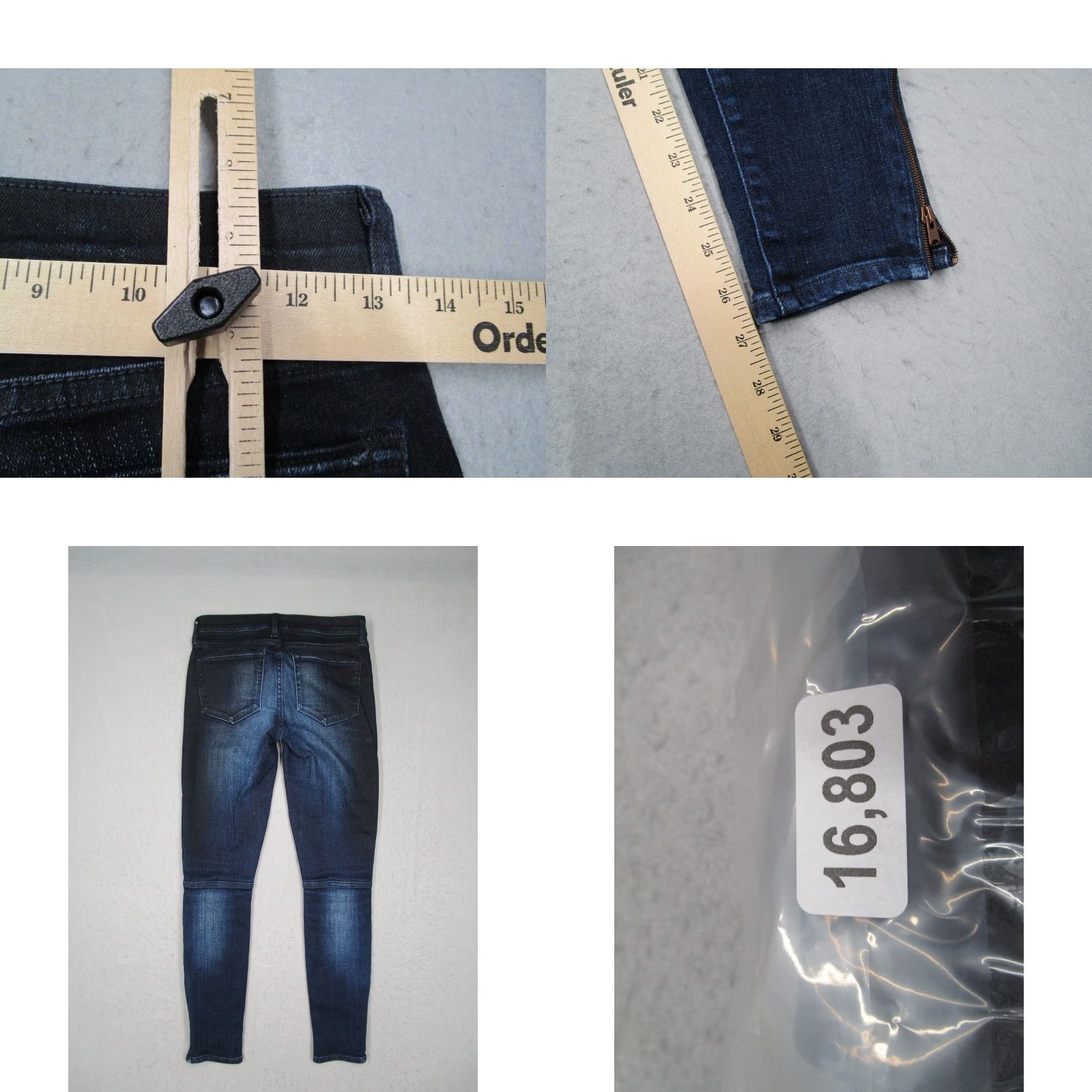 Simon Miller SIMON MILLER Jeans Womens 26 Blue Evant W002 Motorcycle Zip Ankle Denim 26x27 Denim Blue Motorcycle Evant Zip Ankle Skinny Jeans Women 26 Size 26" / US 2 / IT 38 - 8 Thumbnail