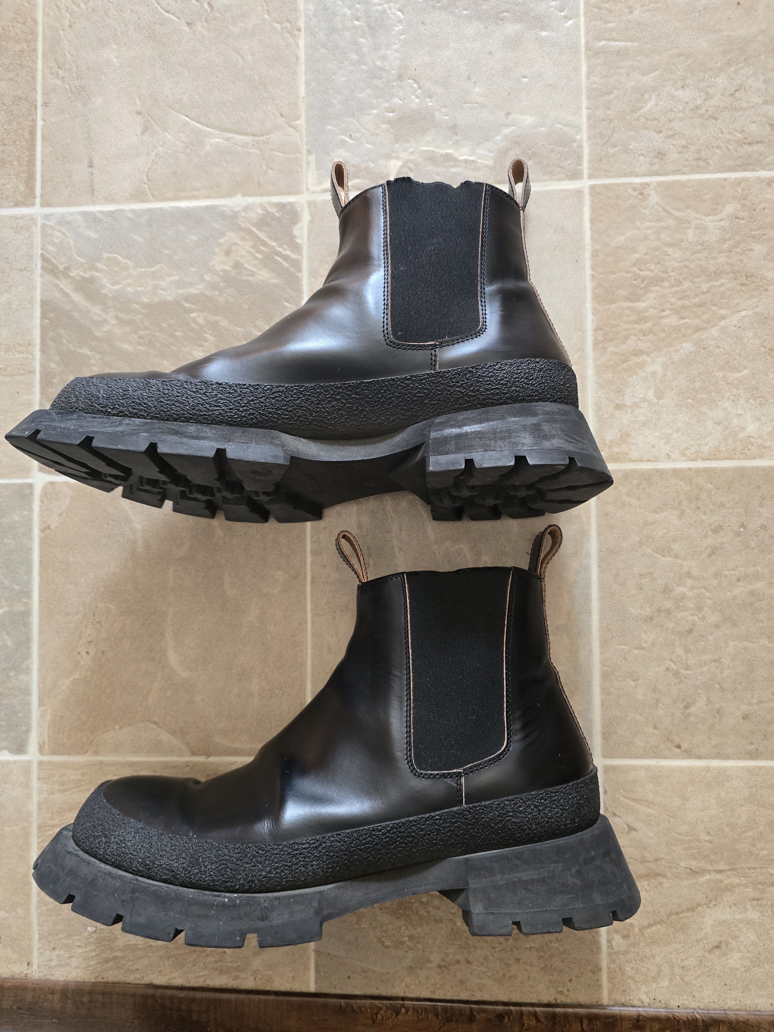Jil Sander Jil Sander Black Leather Chunky Chelsea Boots Size US 10 / EU 43 - 2 Thumbnail