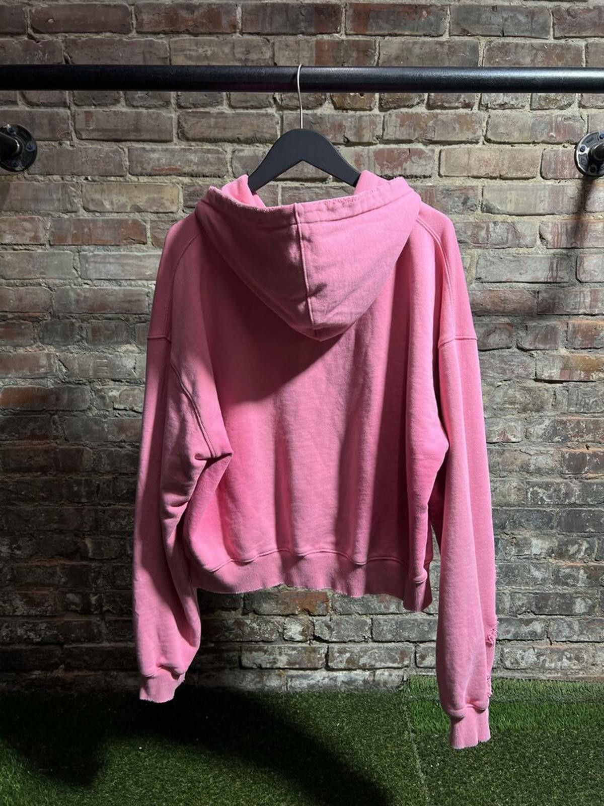Vale Vale State Distressed Zip-Up Pink Sz. M Size ONE SIZE - 2 Thumbnail