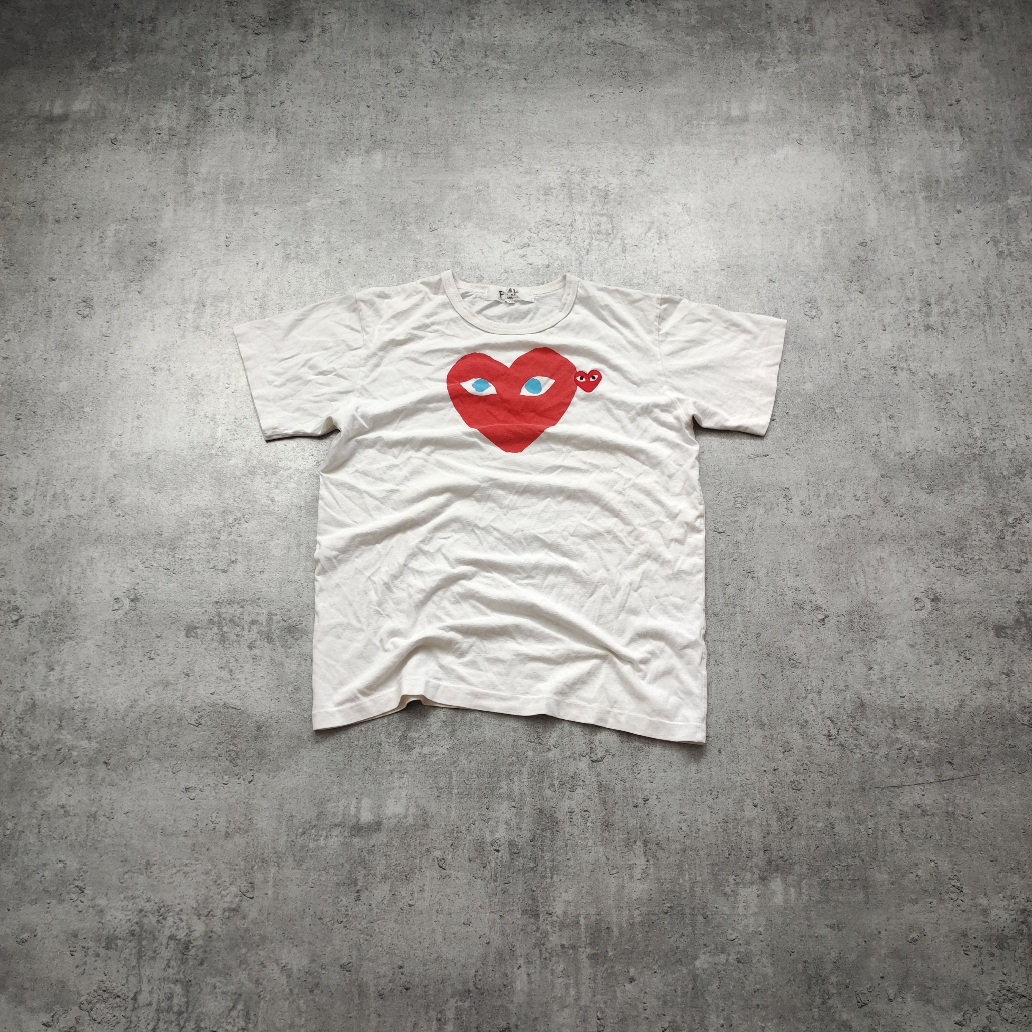 Comme des Garcons × Comme des Garcons PLAY Comme Des Garcons PLAY Big Heart Logo White Tee Size US M / EU 48-50 / 2 - 1 Thumbnail