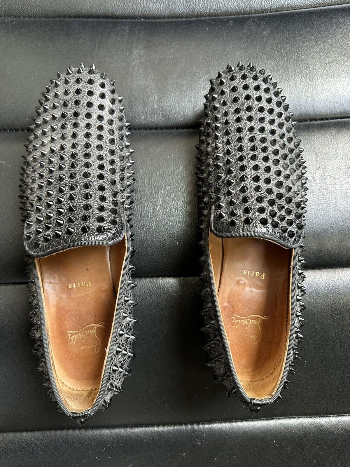 Christian Louboutin Christian Louboutin ROLLERBOY SPIKES FLAT Calf Loafers 44.5 Size US 11.5 / EU 44-45 - 2 Thumbnail