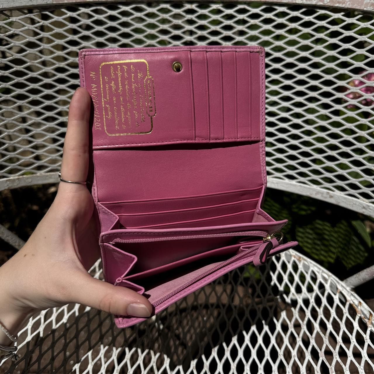 Coach Pink & Brown Coach Monogramed Wallet Size ONE SIZE - 7 Thumbnail