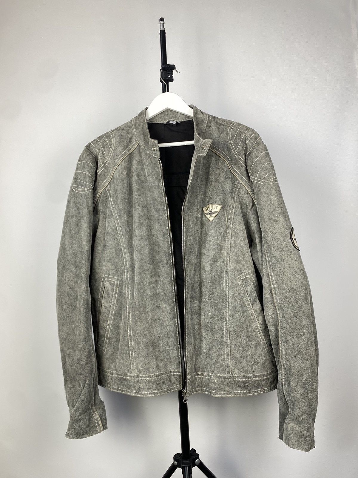 Other 🔥SPIRIT MOTORS RACING TRUE LEATHER JACKET L-XL Size US L / EU 52-54 / 3 - 10 Thumbnail