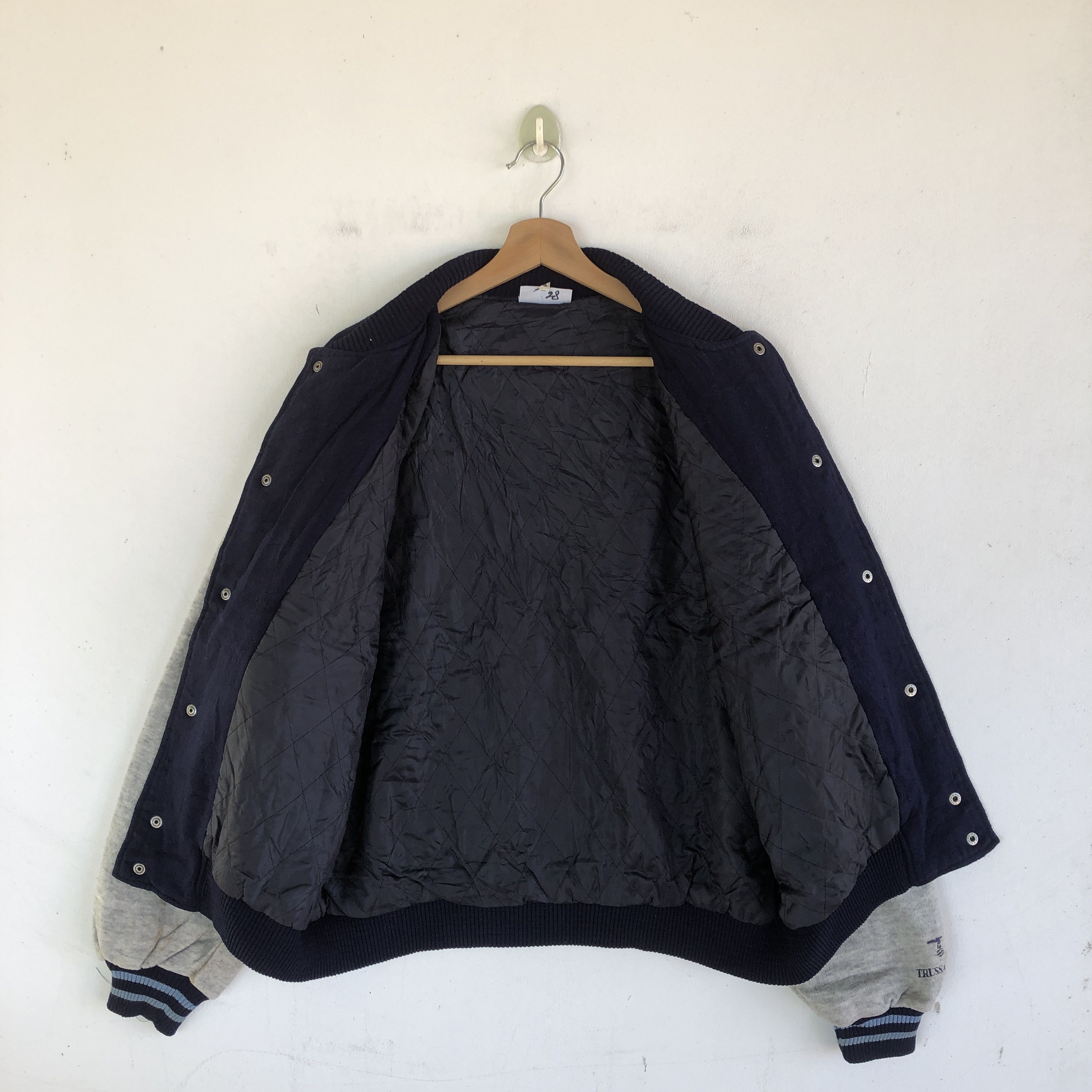 Trussardi × Vintage Vintage Trussardi Varsity Jacket Letterman Wool Jackets Size US XL / EU 56 / 4 - 9 Thumbnail