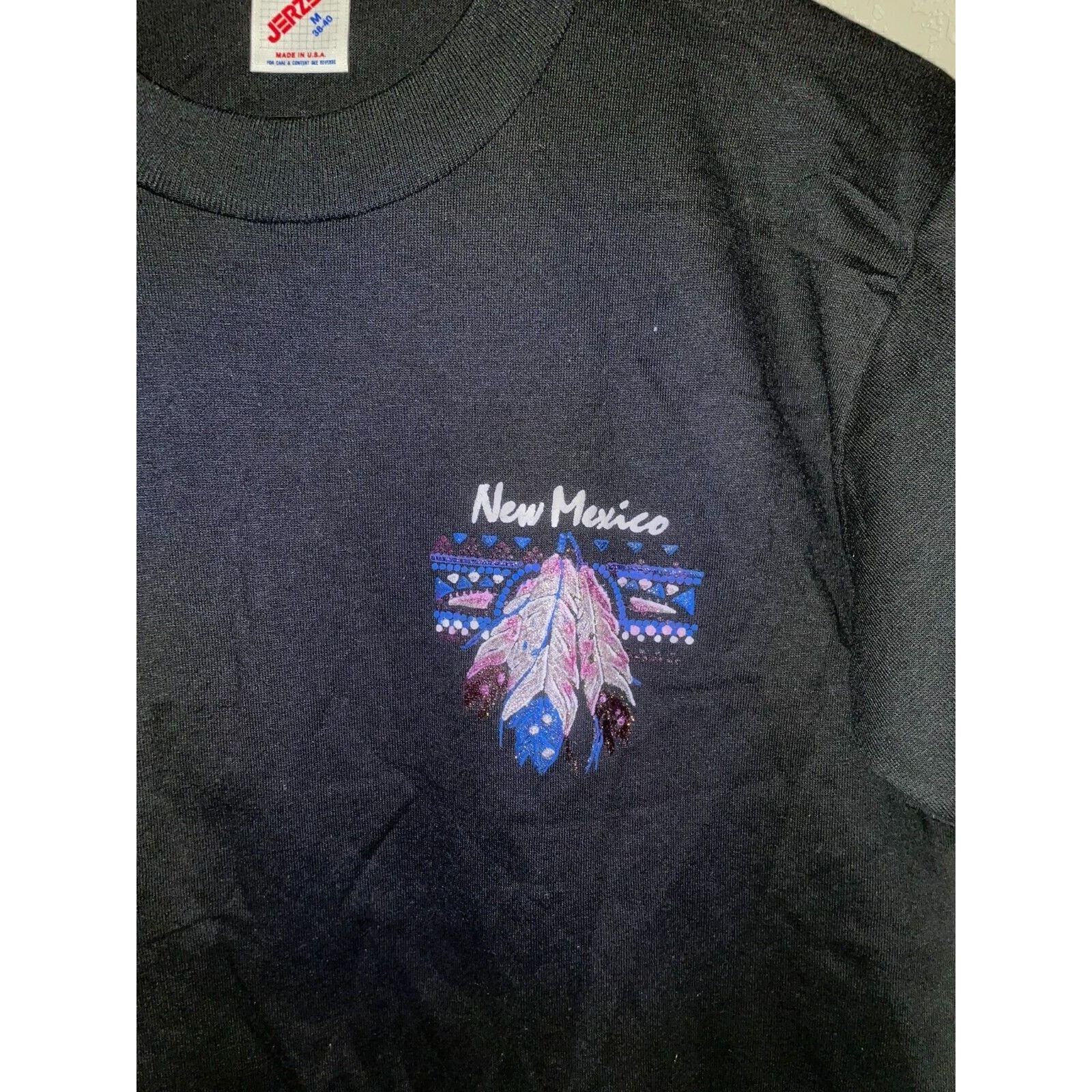 Jerzees Vintage Test Print Shirt New Mexico Vermont Black M Tee Size US M / EU 48-50 / 2 - 3 Thumbnail