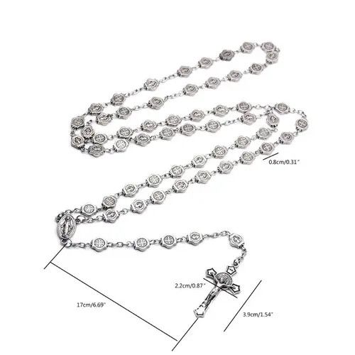 Other Saint Benedict Rosary Necklace Chain Catholic Church Jesus Size ONE SIZE - 4 Thumbnail
