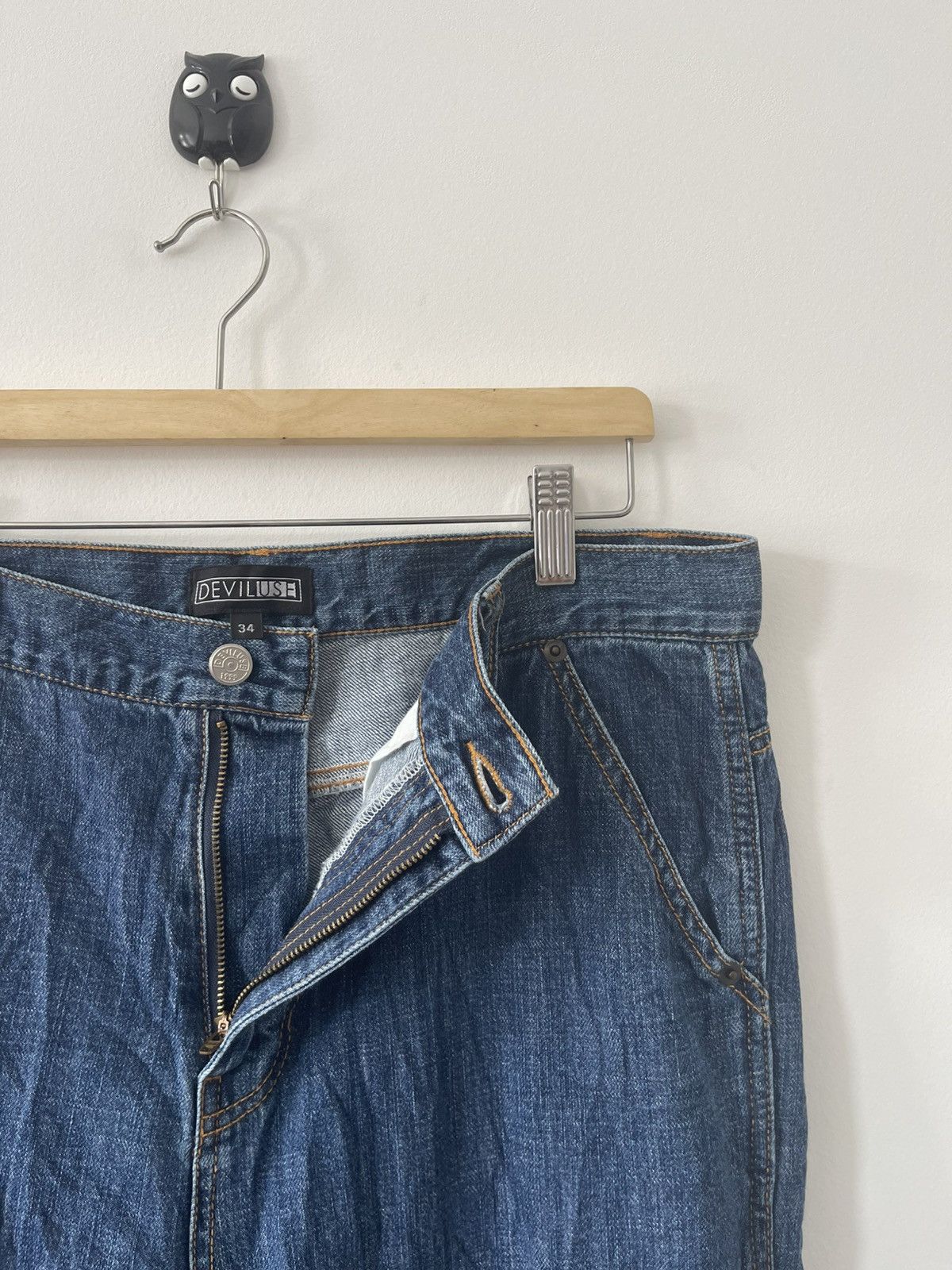 Japanese Brand Rare Vintage DEVILUSE High Waist Carpenter Style Jeans Size US 34 / EU 50 - 11 Thumbnail