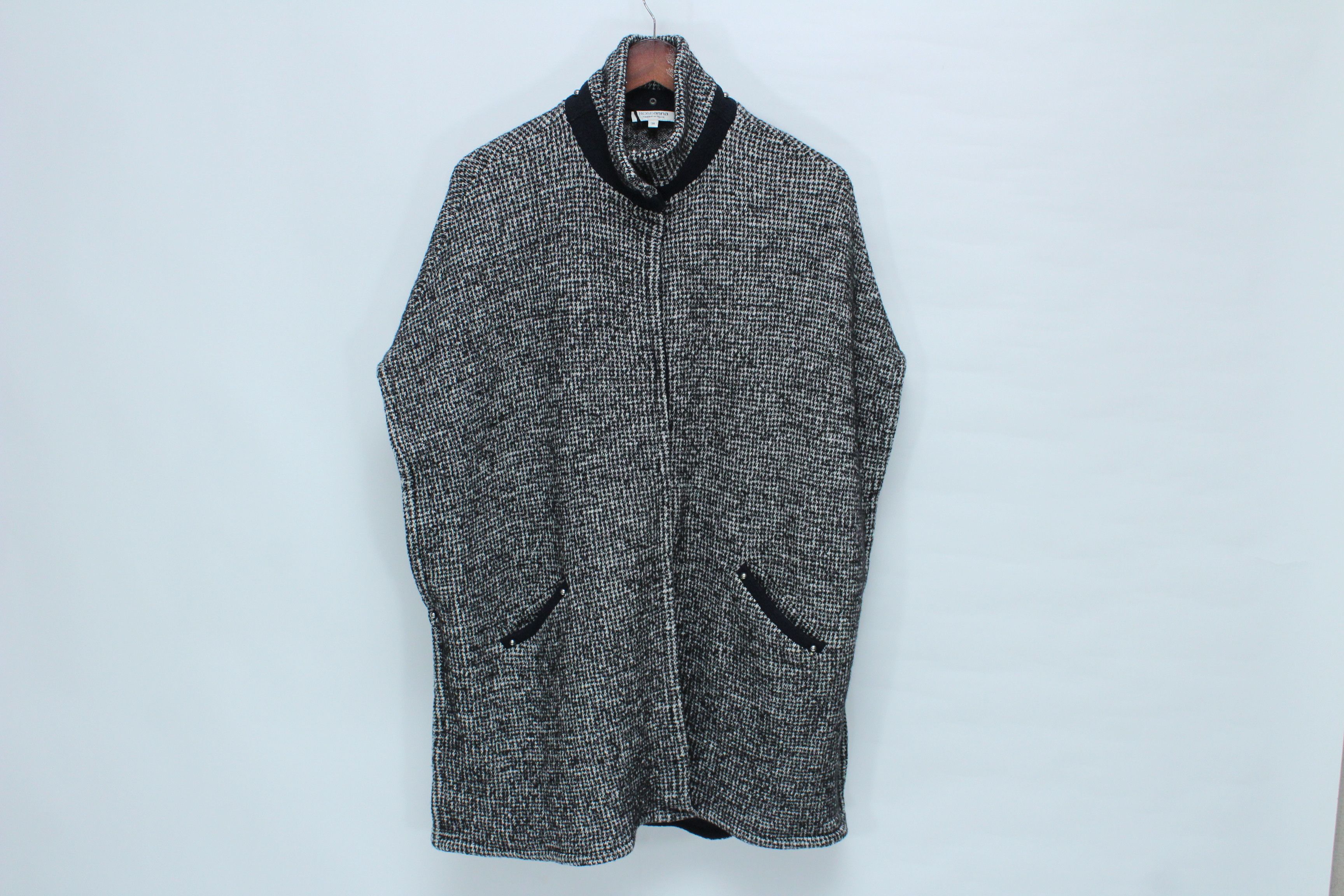 Vintage Roseanna Paris Oversized Melange Wool Knit Poncho Coat Size S / US 4 / IT 40 - 1 Thumbnail