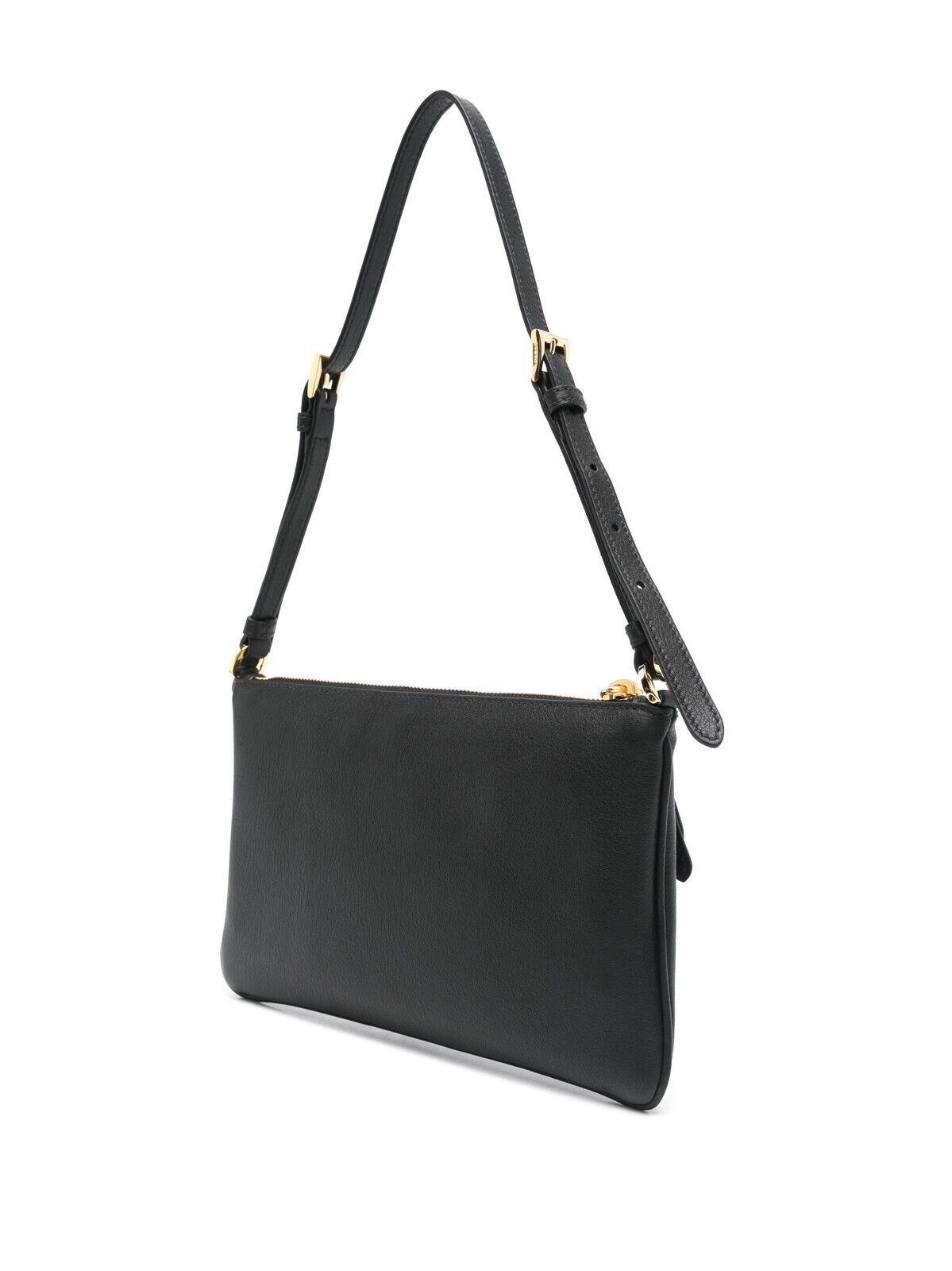 Prada PRADA $1750 Black Leather Shoulder Bag New And Authentic Size ONE SIZE - 2 Thumbnail