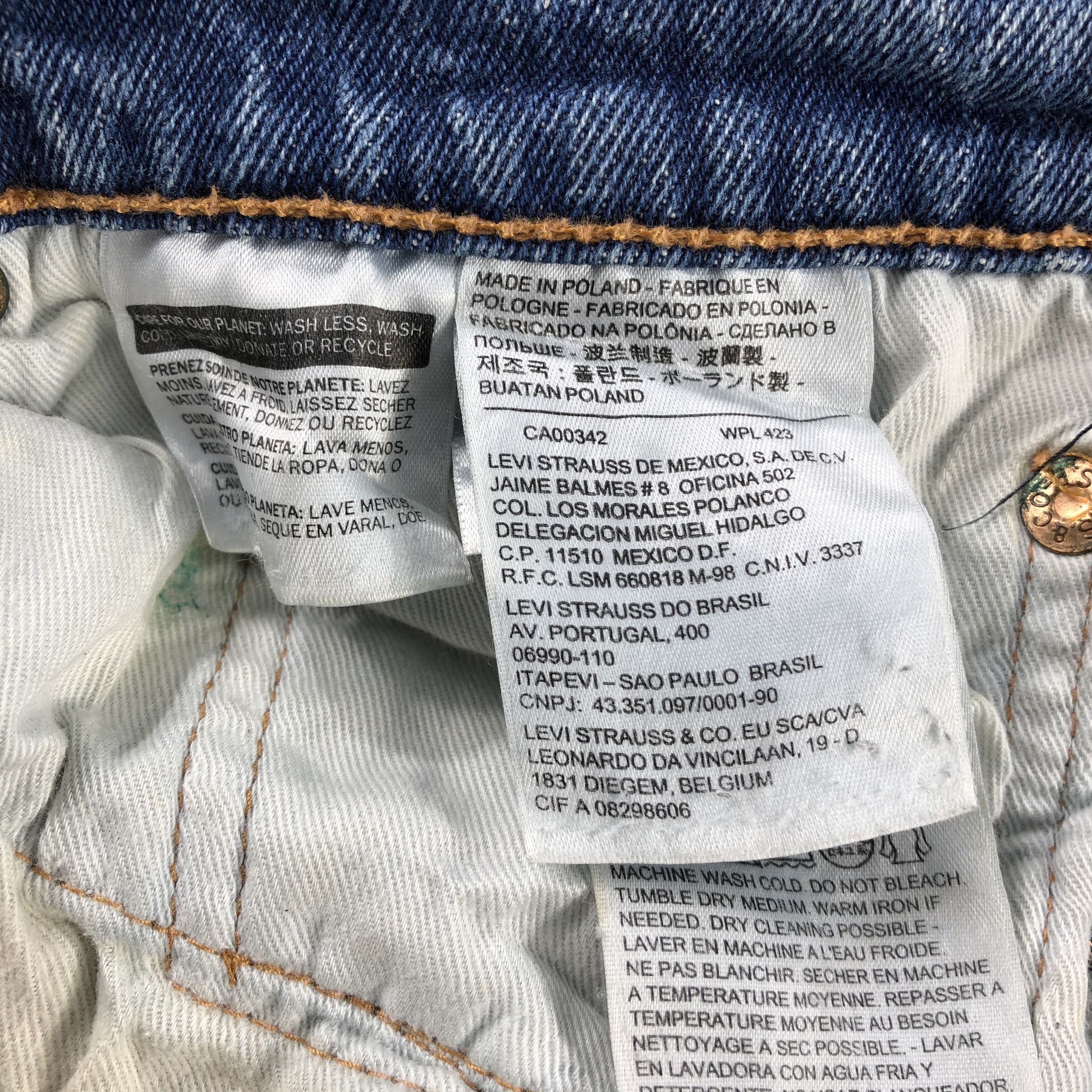 Levi's Vintage Blue Wash Levis 504 Jeans-J2269 Size US 38 / EU 54 - 12 Thumbnail