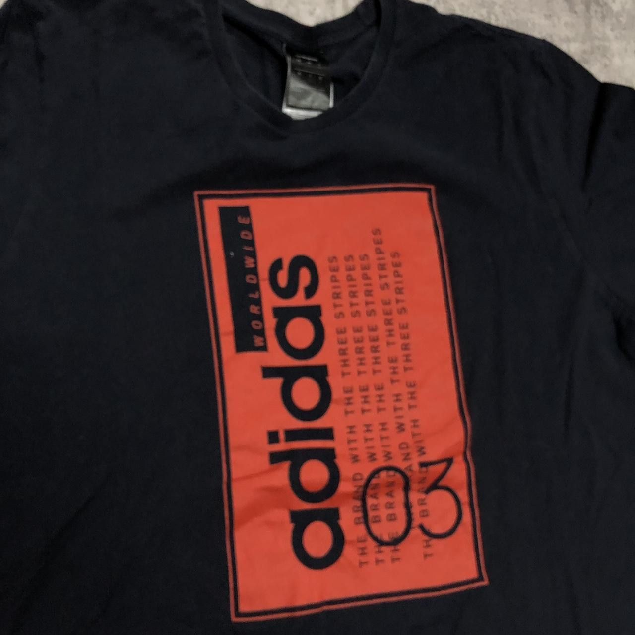 Adidas Black and orange Adidas streetwear T-shirt Size US L / EU 52-54 / 3 - 2 Thumbnail