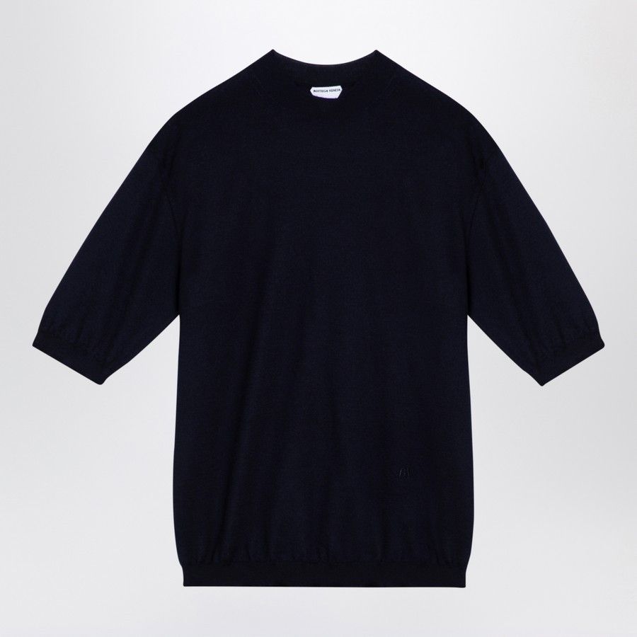 Bottega Veneta o1d2blof0824 Crew-neck Sweater in Navy Blue Size M / US 6-8 / IT 42-44 - 1 Thumbnail