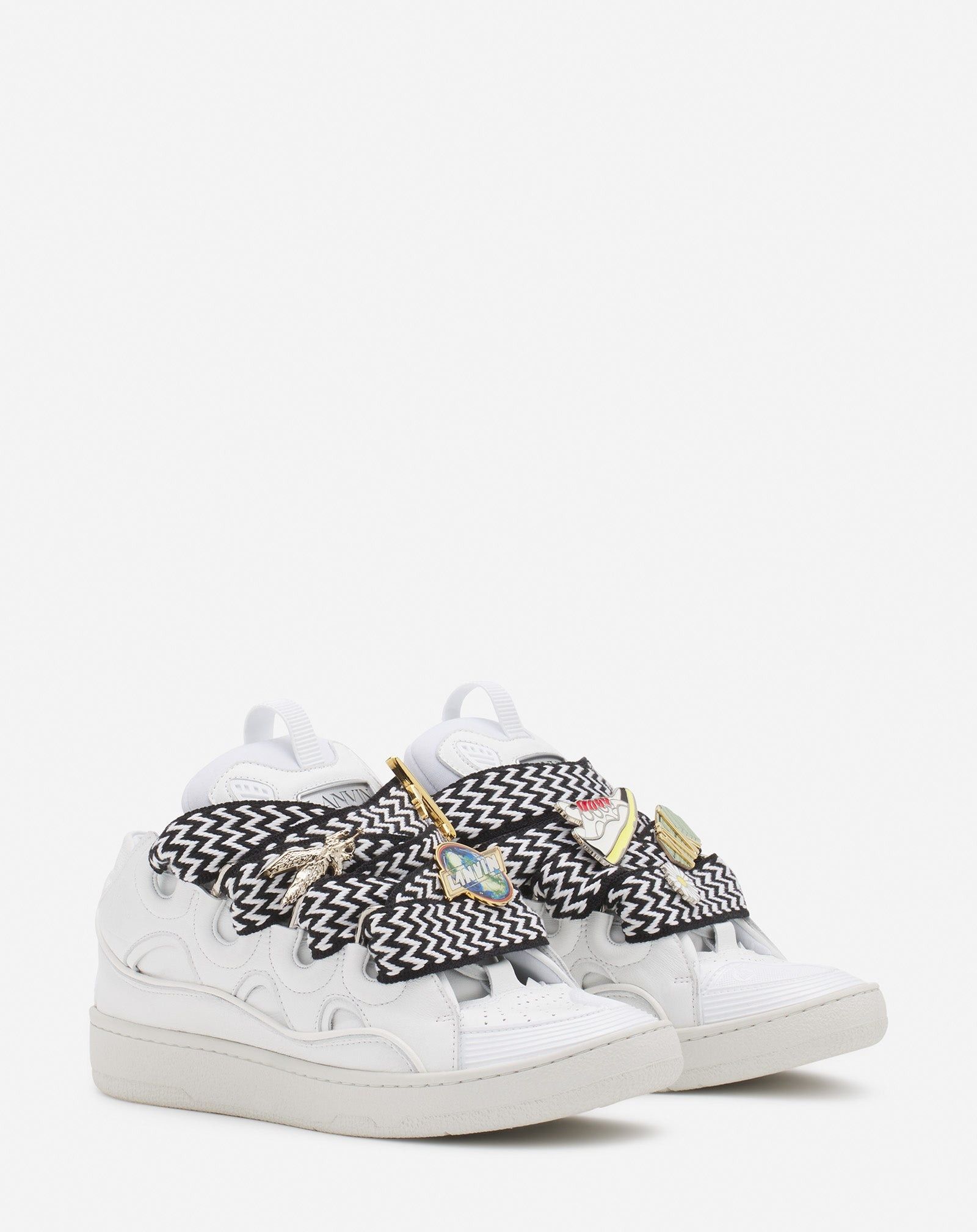 Future × Lanvin oc11z0325 Curb Low-Top Sneakers in White Size US 12.5 / EU 45-46 - 2 Thumbnail