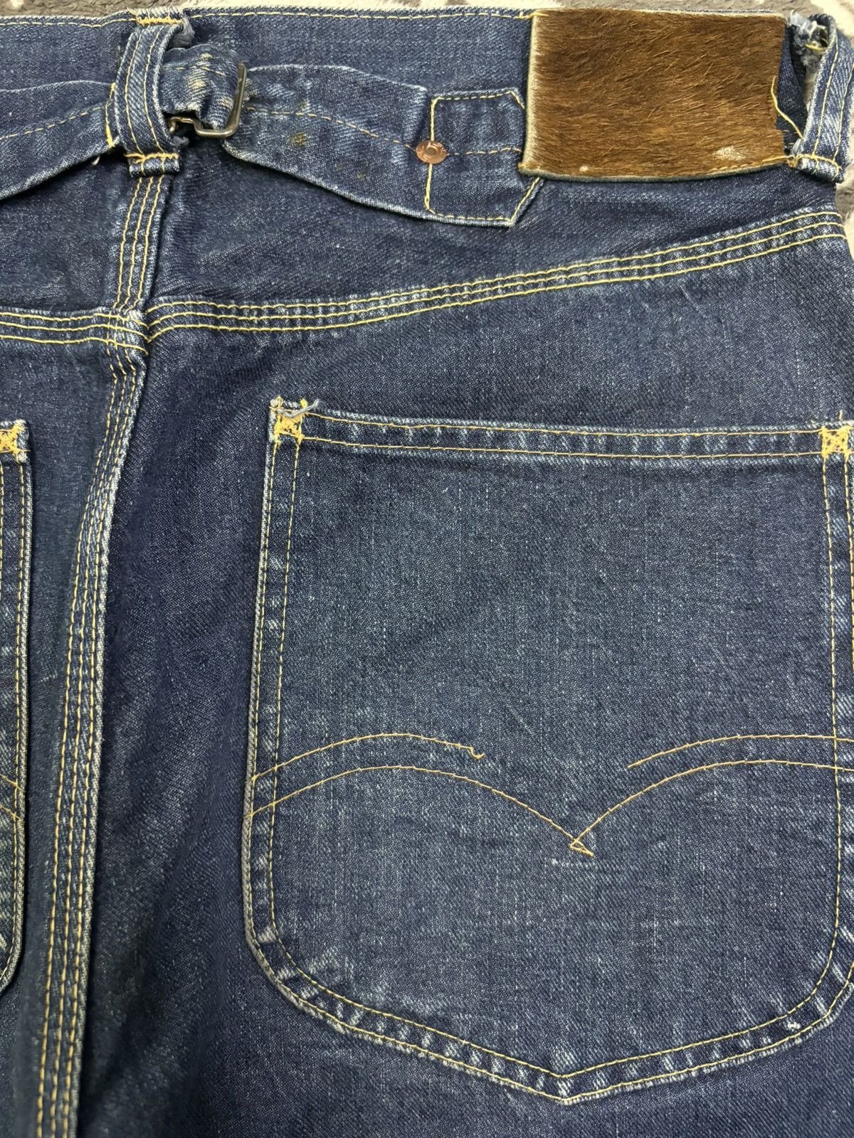 Sugar Cane Vintage 1990s Sugar Cane’s Selvedge Buckle Back Baggy Jeans Size US 30 / EU 46 - 15 Thumbnail