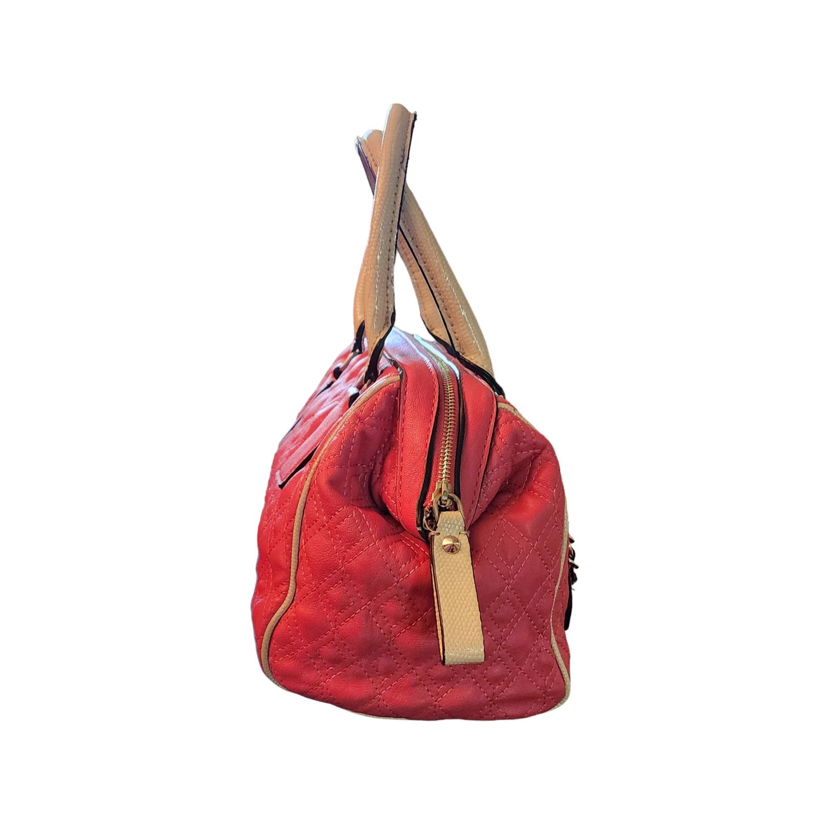 Guess Guess Passion Pink quilted bow carry-all satchel bag Size ONE SIZE - 6 Thumbnail