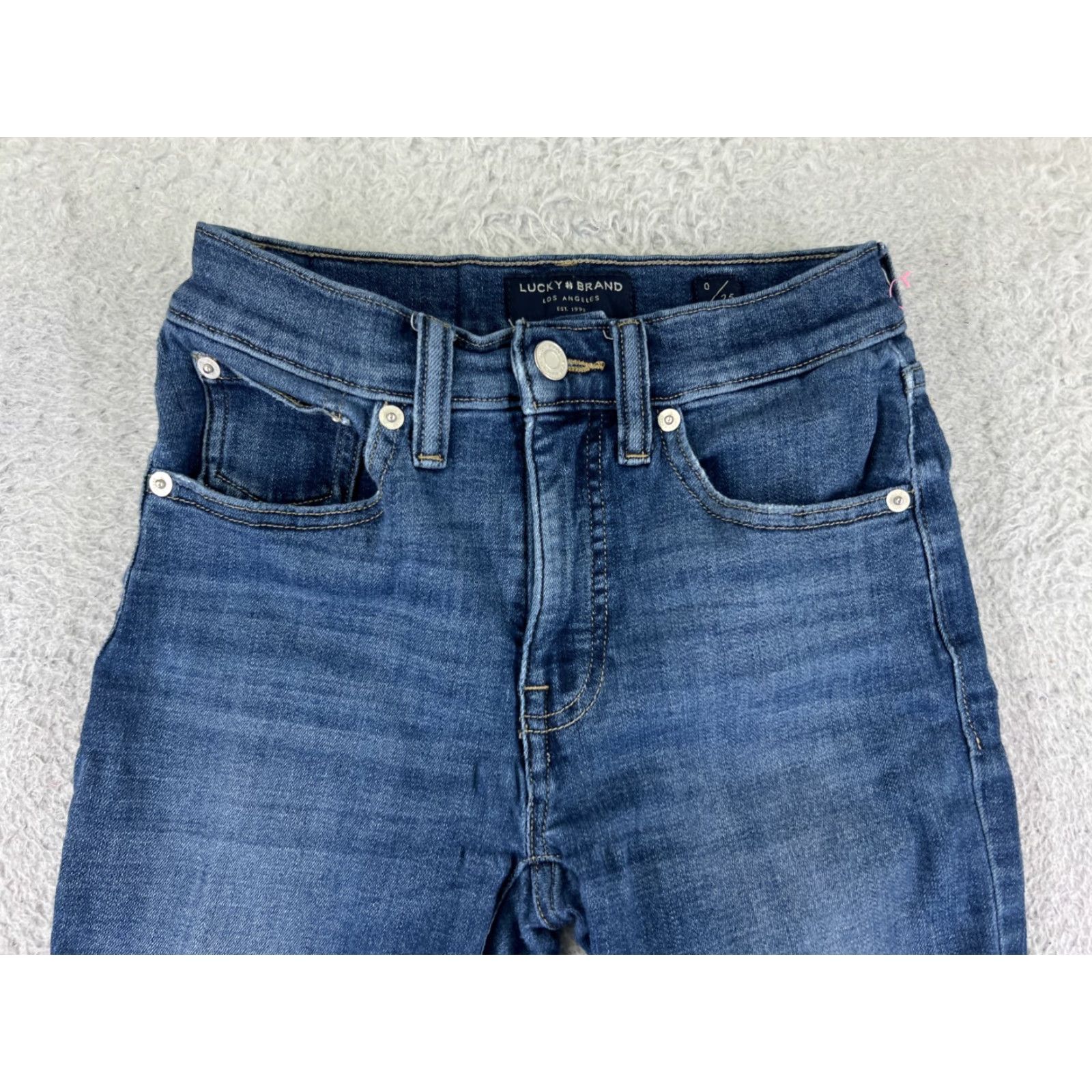 Vintage VINTAGE Black Women's Jeans Skinny Fit Low Rise 20x25 Blue Denim 90s Modern Size 25" / US 0 / IT 36 - 7 Thumbnail