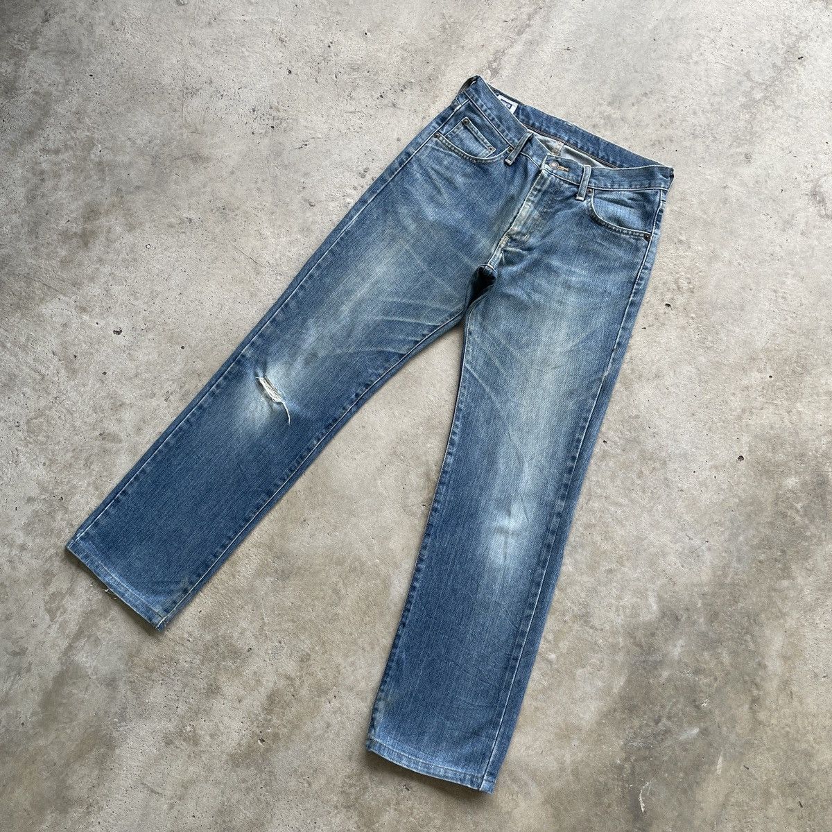 Edwin Vintage Edwin Faded Jeans Distressed Denim Pants W29 Size US 29 - 2 Thumbnail