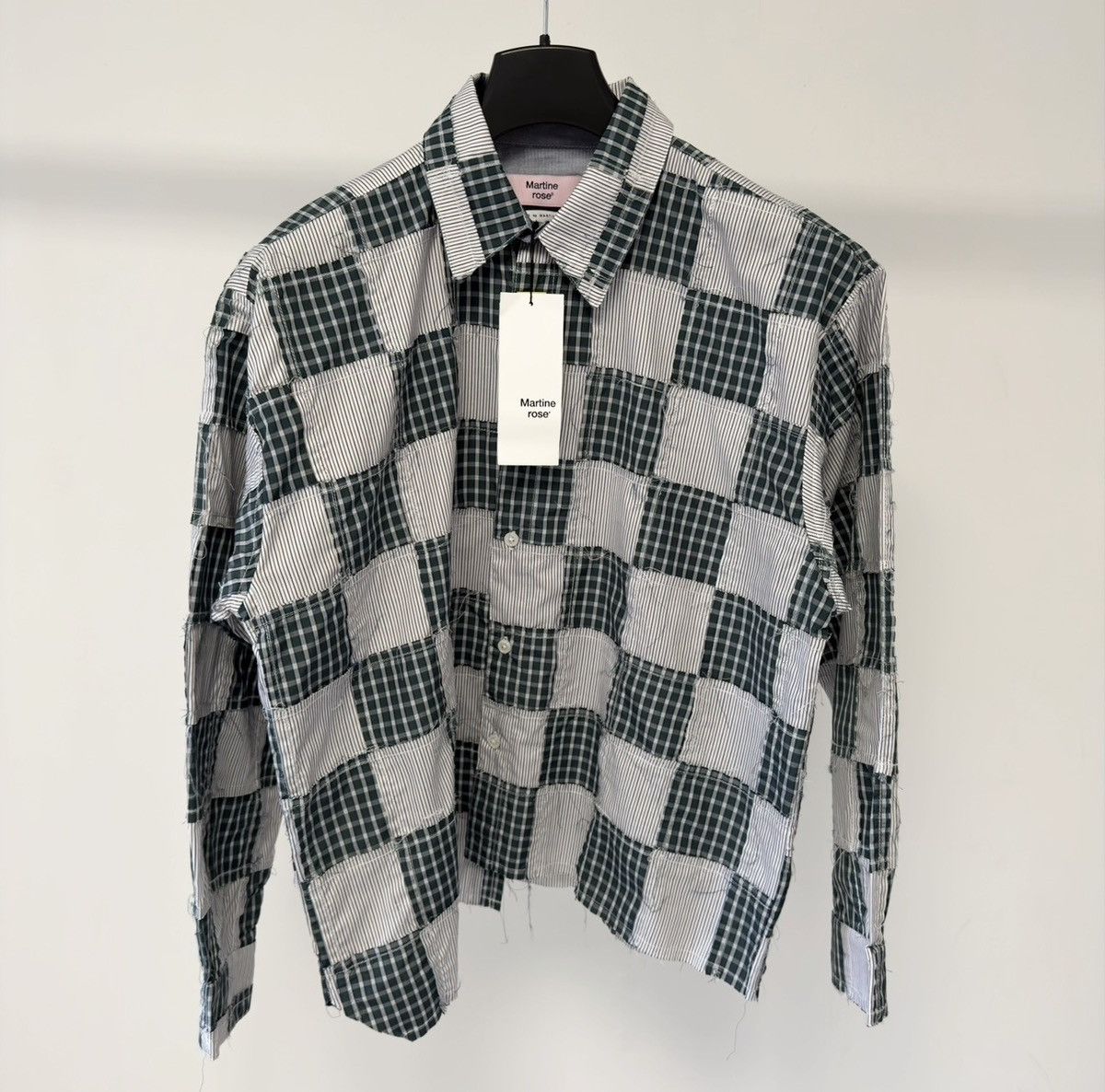 Martine Rose S/S 20 Raw Edge Patchwork Shirt Size US M / EU 48-50 / 2 - 1 Thumbnail