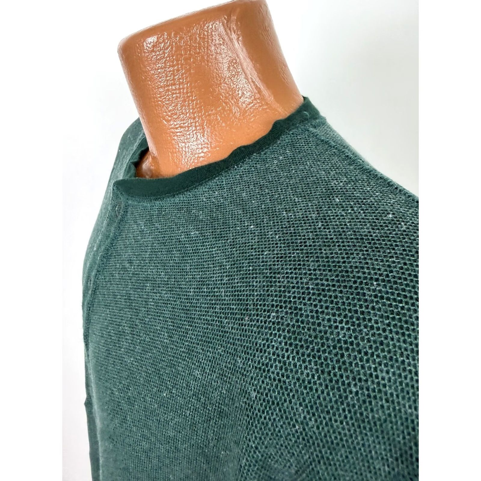 UNTUCKit UNTUCKit Henley Shirt Men XXL Minimal Outdoors Heather Forest Green Pique Knit Shirt Mens X200 Size US XXL / EU 58 / 5 - 6 Thumbnail