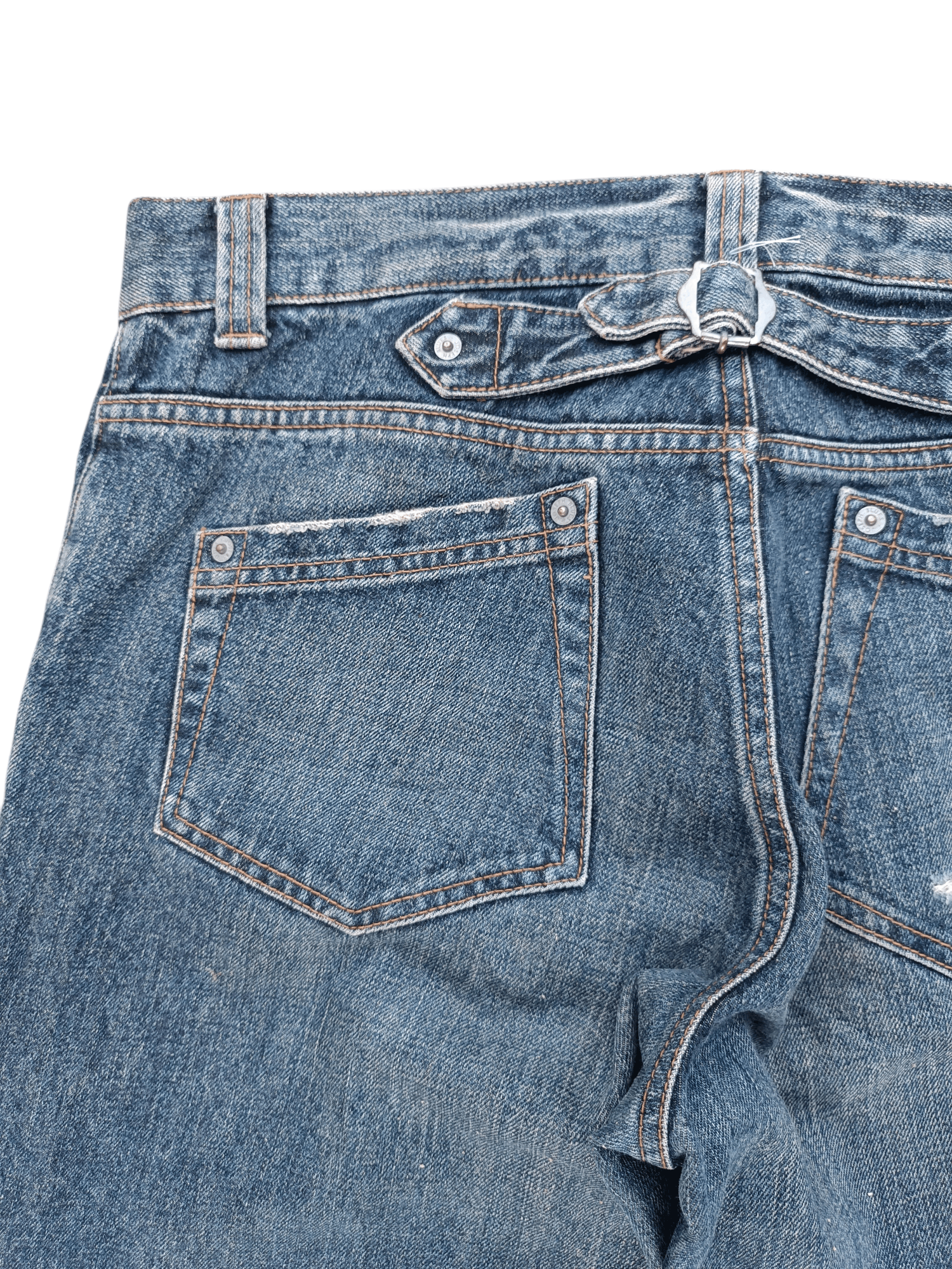 JOSEPH HOMME × Japanese Brand × Vintage CRAZY FADE JOSEPH HOMME BUCKLE BACK DENIM Size US 34 / EU 50 - 18 Thumbnail