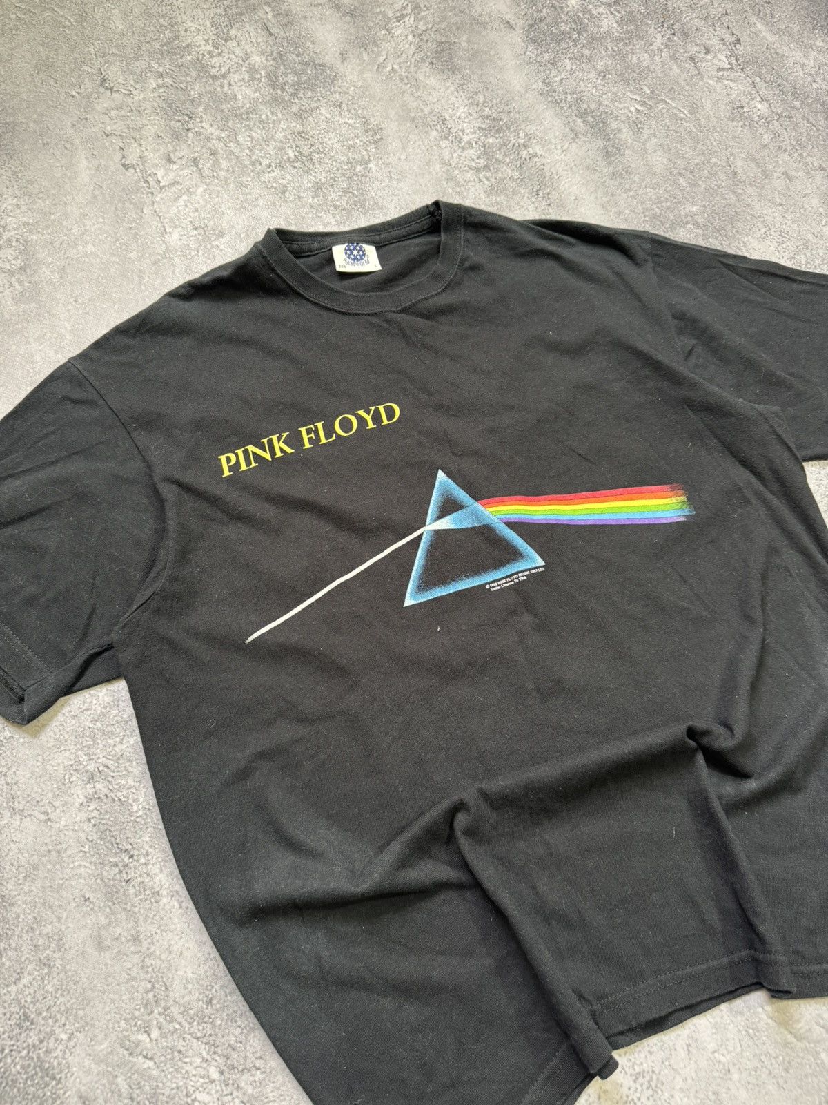 Band Tees × Pink Floyd × Vintage Vintage 1992 PINK FLOYD DARK SIDE OF THE MOON BLACK TEE Size US L / EU 52-54 / 3 - 2 Thumbnail