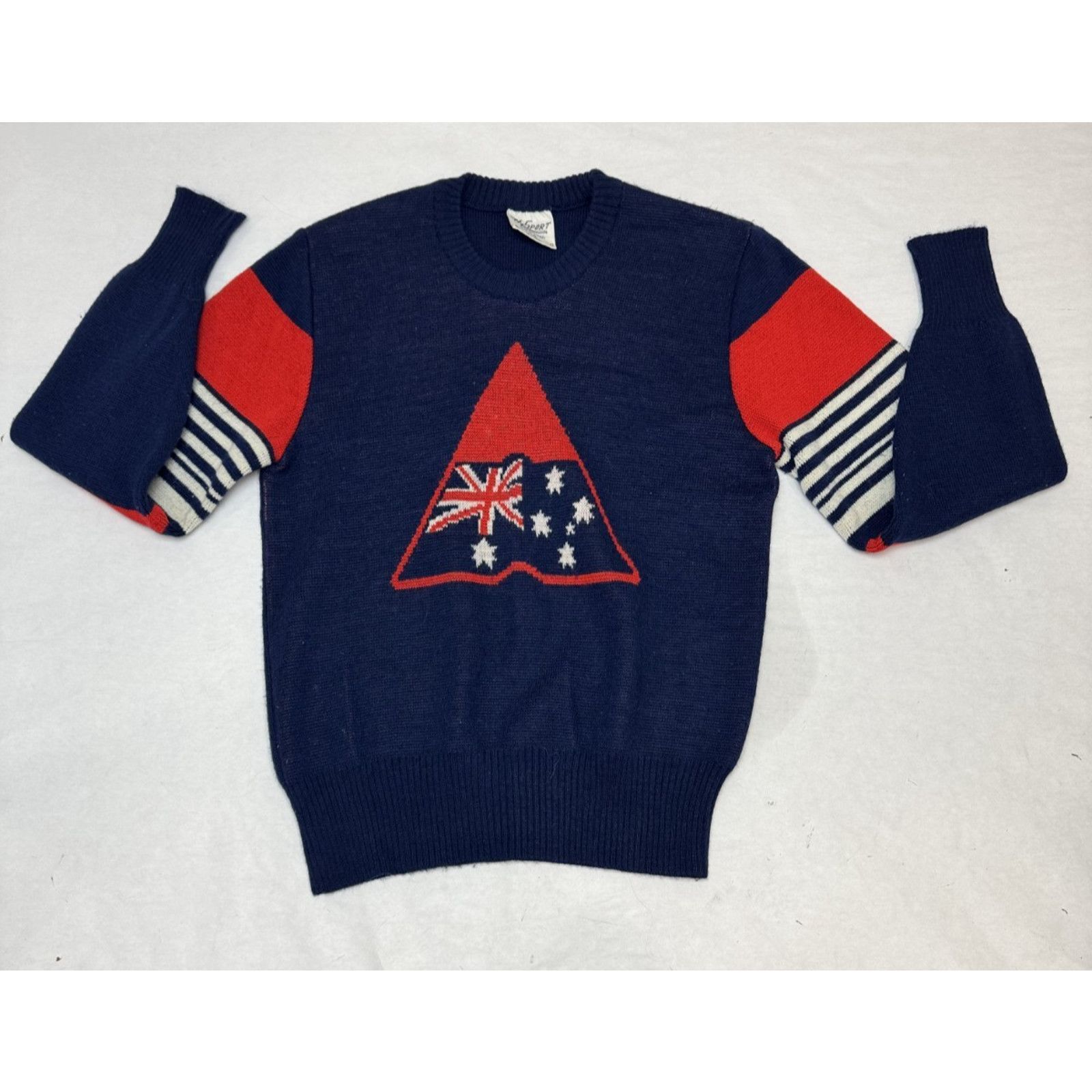 Other Vintage 90s HySport Sweater Australia Wool Britain Flags Size US S / EU 44-46 / 1 - 1 Thumbnail