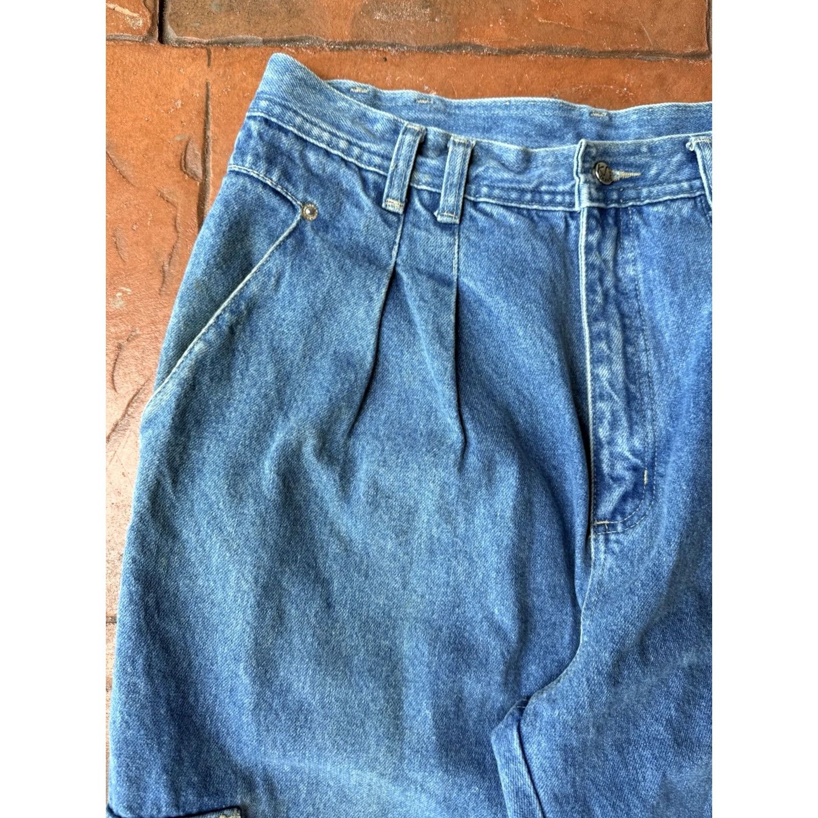 Vintage VINTAGE Kansas Jeans Cargo Baggy Distressed 90s Y2K Mens 36x33 Blue Cotton Straight Relaxed Cargo Pocket 33 Inseam Mens Size US 36 / EU 52 - 3 Thumbnail