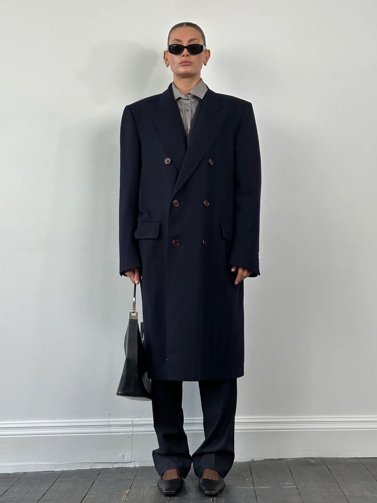 Christian Dior Monsieur Vintage Navy Wool Christian Dior Coat Size US L / EU 52-54 / 3 - 3 Thumbnail