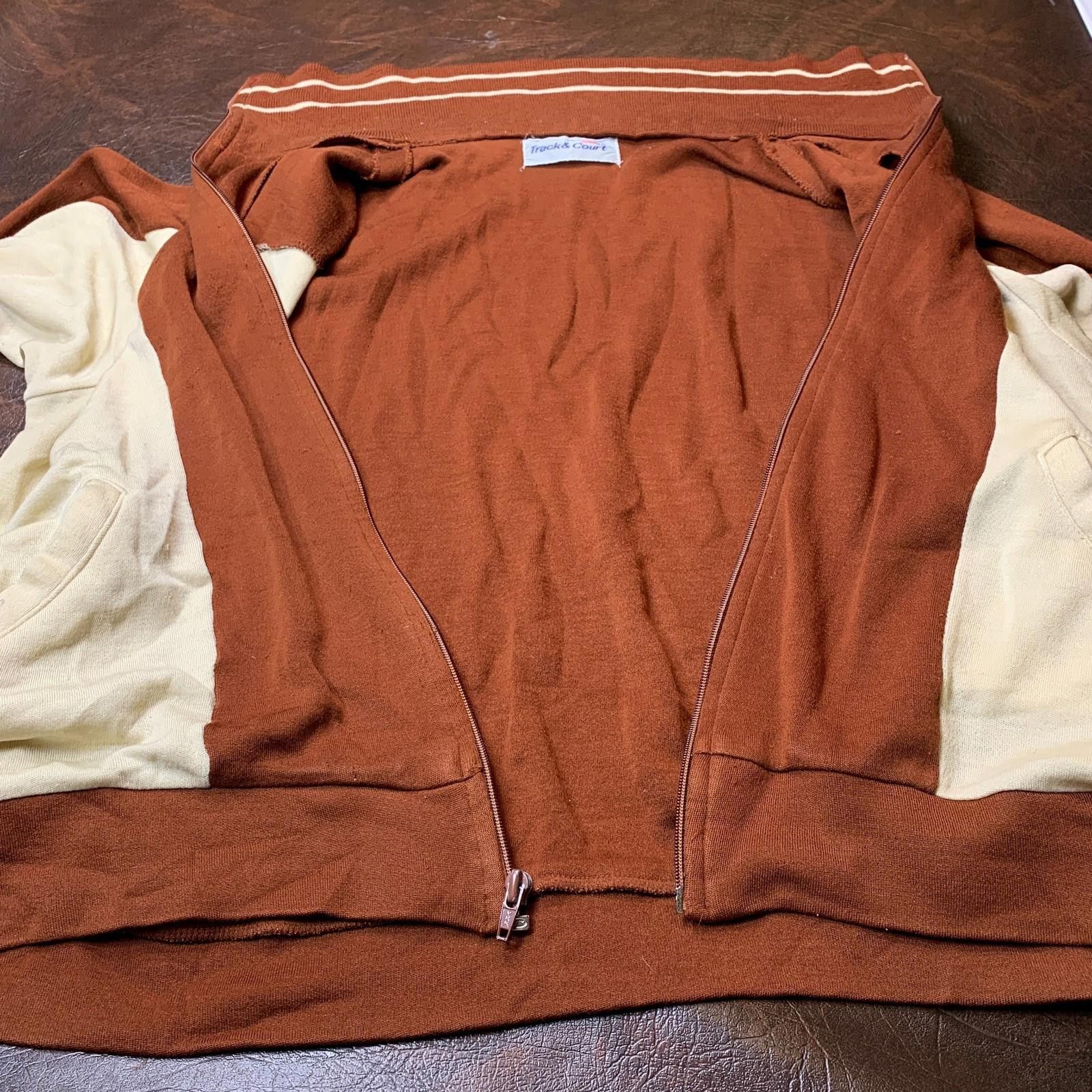 Designer Vintage 90s Track-&-Court Track Jacket Brown Sz. Large (310) Size US L / EU 52-54 / 3 - 9 Thumbnail