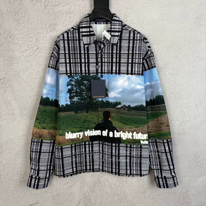 Louis Vuitton Louis Vuitton FW23 plaid landscape print single-breasted l Size US S / EU 44-46 / 1 - 1 Thumbnail