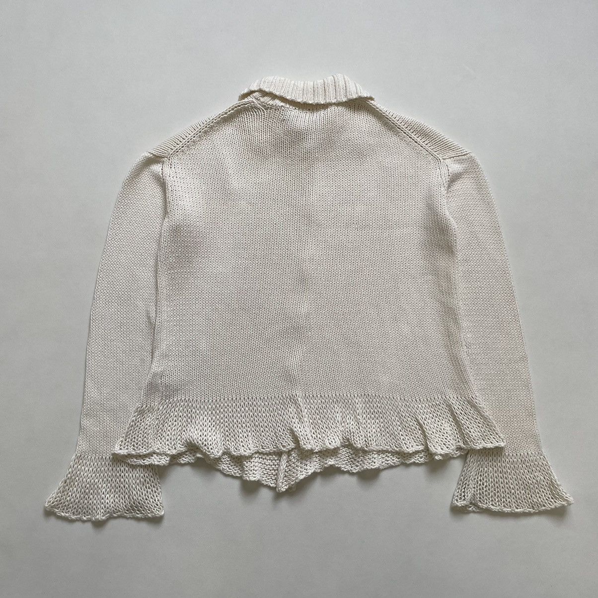 Comme des Garcons S/S 1993 Flared Hem Knit Cotton Cardigan Size M / US 6-8 / IT 42-44 - 11 Thumbnail
