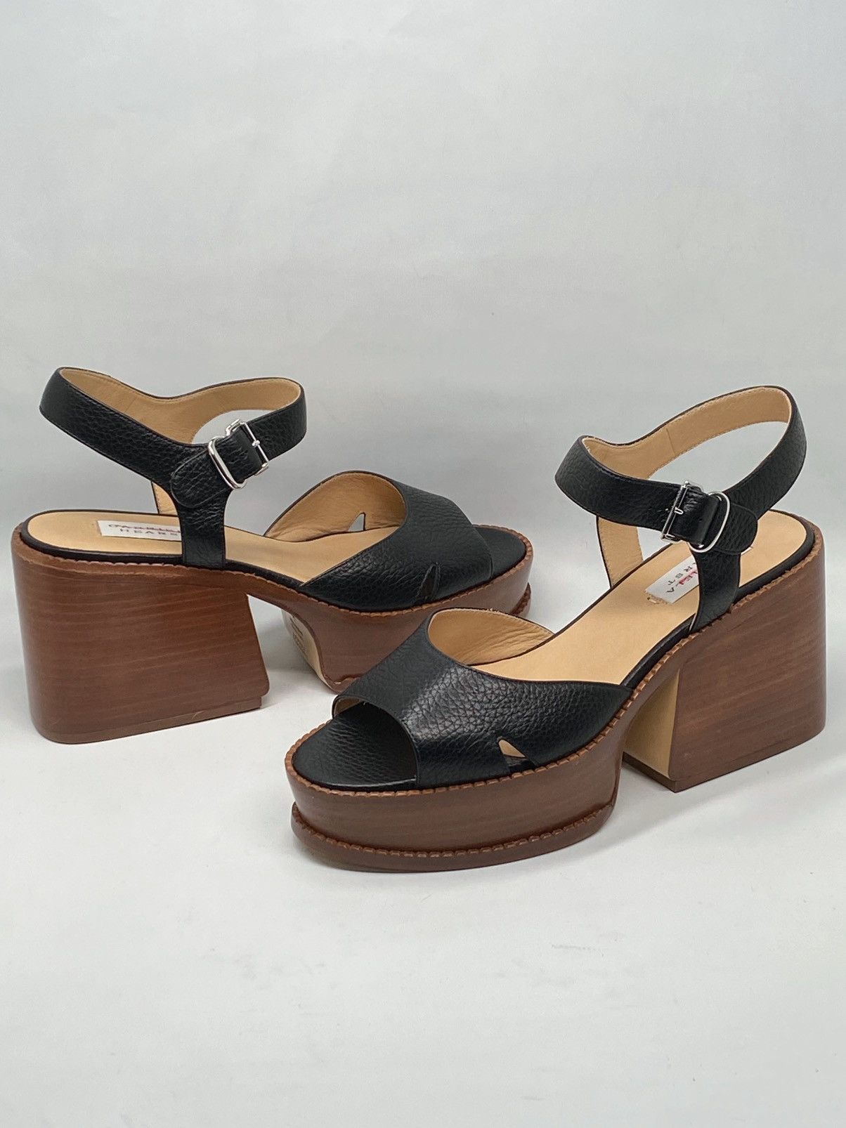 Gabriela Hearst Gabriela Hearst Zuri 90MM Leather Platform Sandals size 38.5 Size US 8.5 / IT 38.5 - 7 Thumbnail