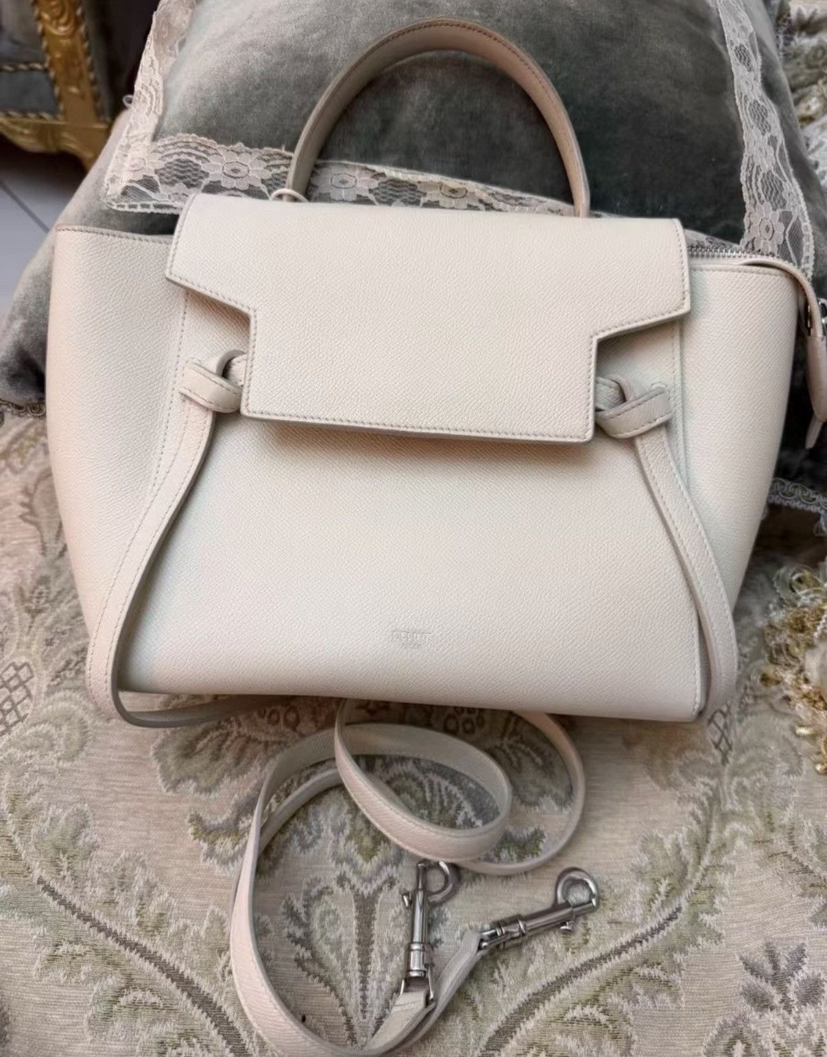 Celine Celine Belt Nano Bag in Elephant Gray Size ONE SIZE - 1 Thumbnail