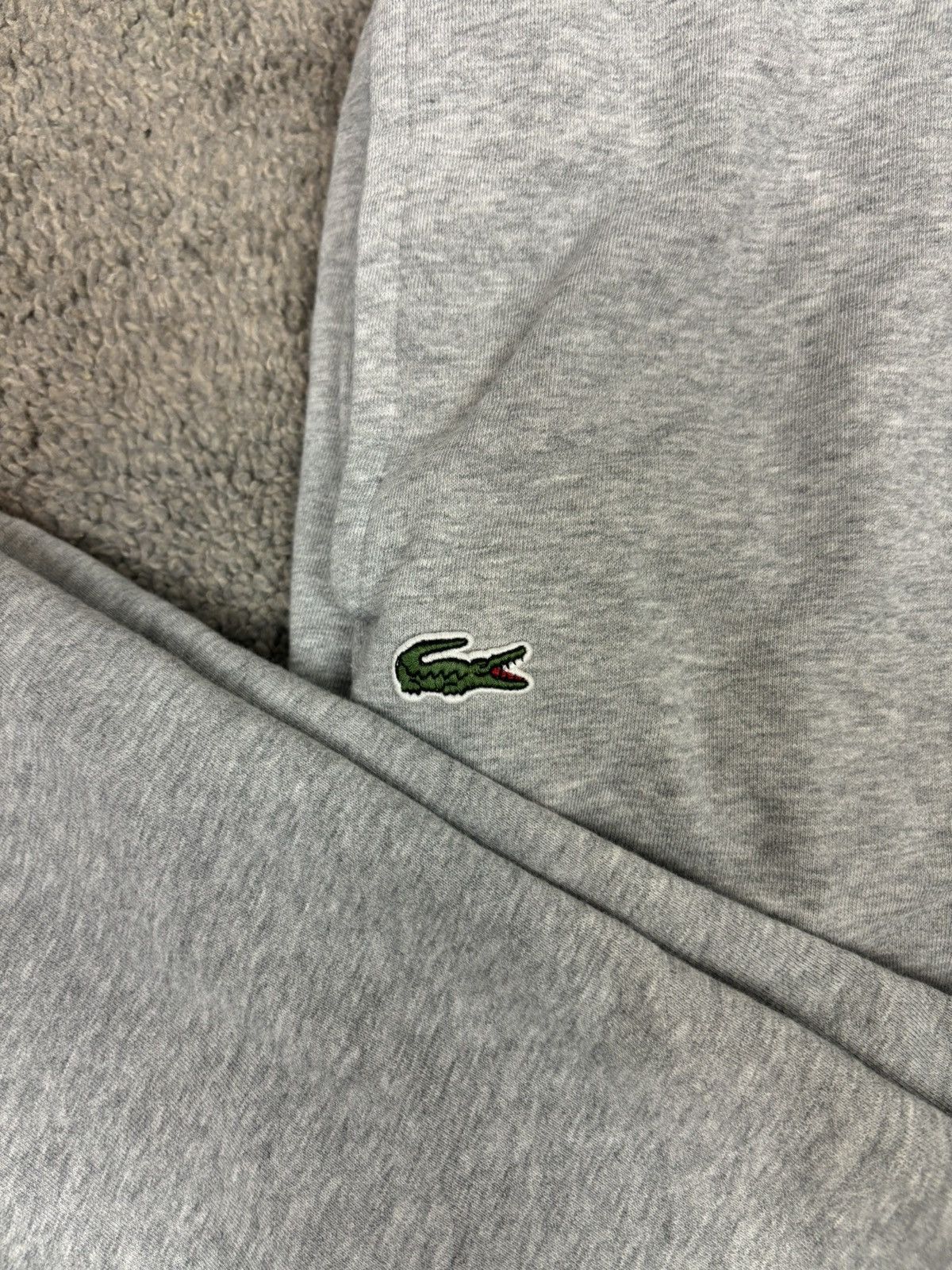 Lacoste Lacoste Men's Logo Tapered Fit Fleece Joggers in Grey Size US 32 / EU 48 - 2 Thumbnail