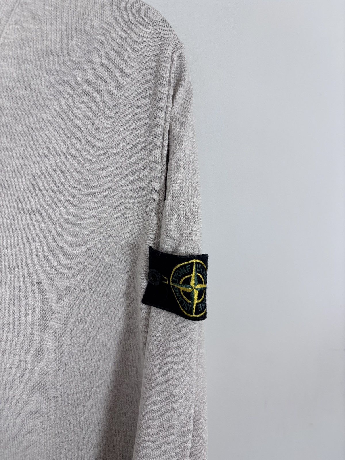 Stone Island Vintage Stone Island Men’s Beige Knit V-Neck Sweater Size US M / EU 48-50 / 2 - 5 Thumbnail