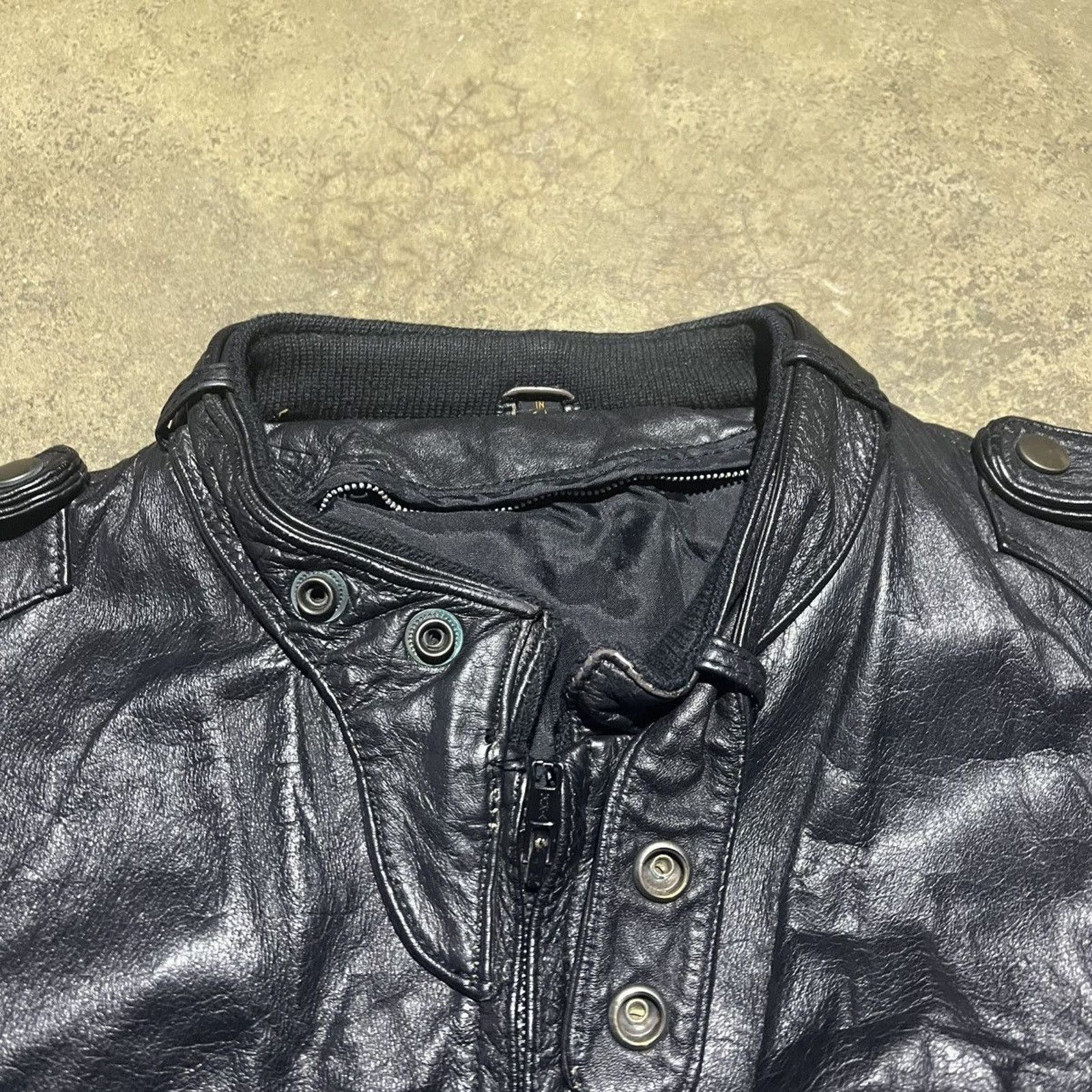 Vintage Vintage 80s Black Grunge Leather Jacket Size US M / EU 48-50 / 2 - 3 Thumbnail