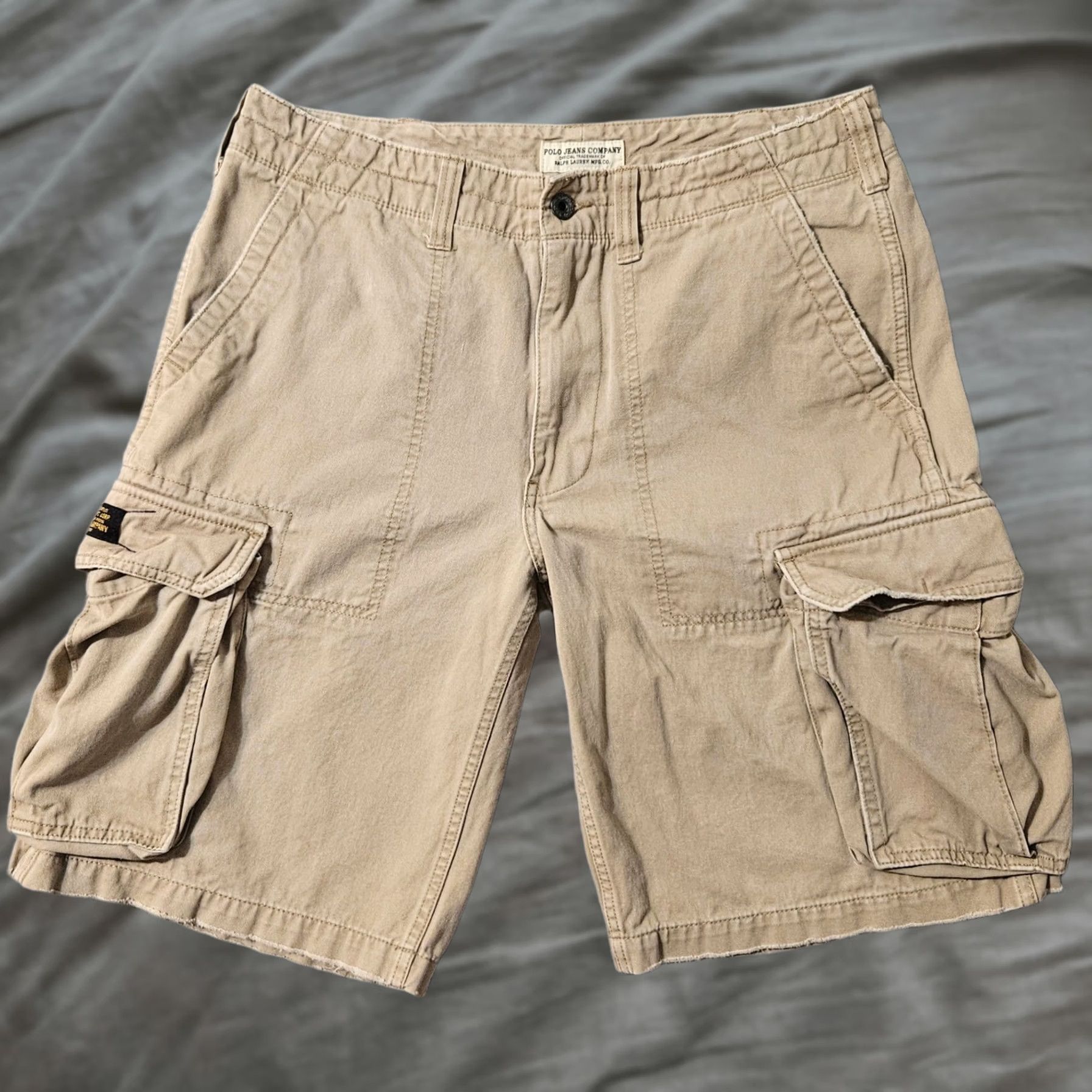 Polo Ralph Lauren Polo Jeans Co. Mens Cargo Shorts Brown Military Surplus Size 34 Size US S / EU 44-46 / 1 - 1 Thumbnail